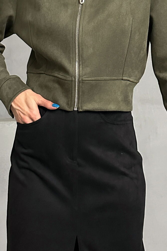 Suede Skirt- Khaki - Brand: Topshow - Women & Kids, Baby Clothes Wholesale - TheBS Women Suede Skirt- Khaki - Brand: Topshow - Women & Kids, Baby Clothes Wholesale - TheBS Women