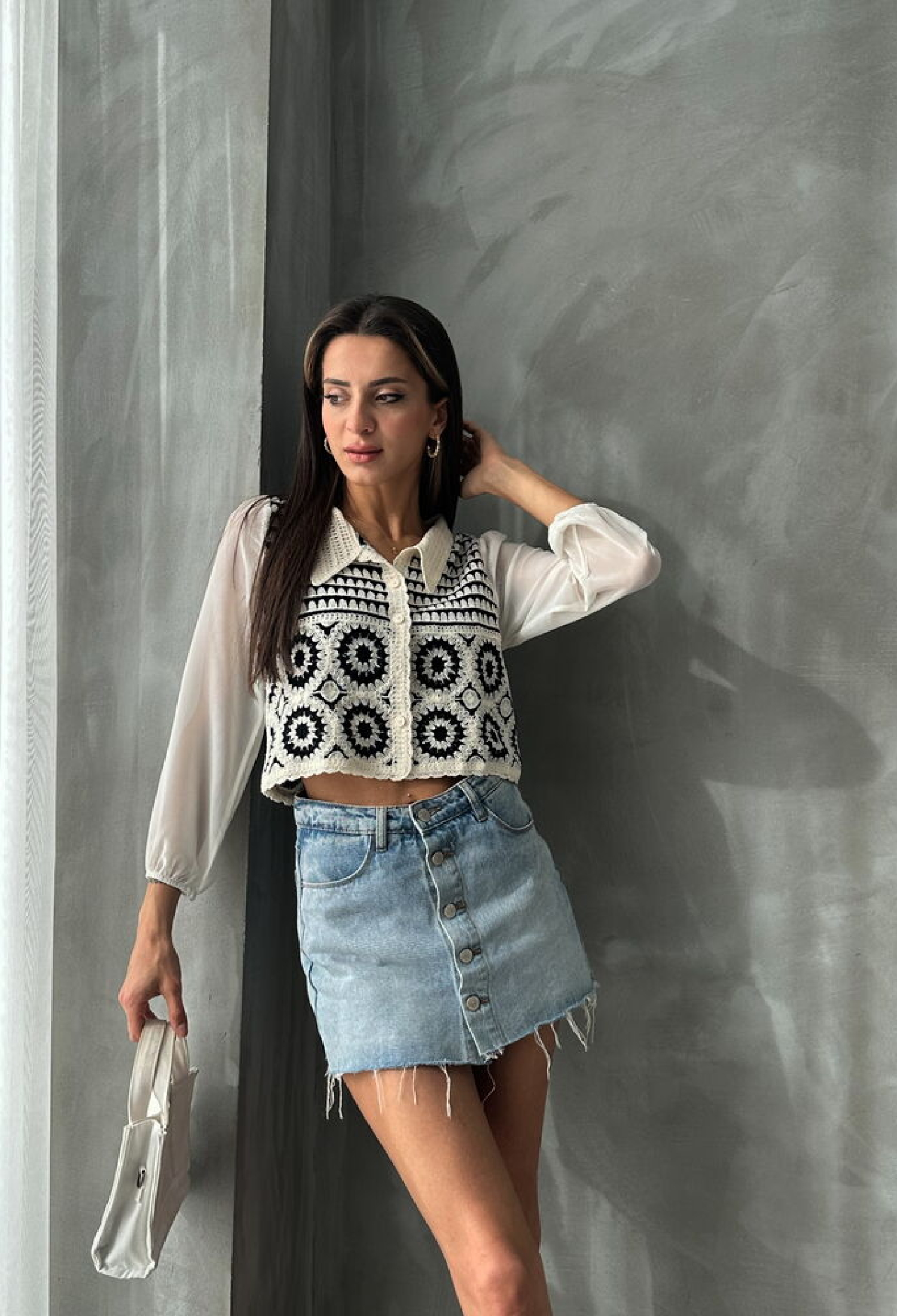 Floral Patterned Short Cardigan - Brand: Topshow - Women & Kids, Baby Clothes Wholesale - TheBS Women