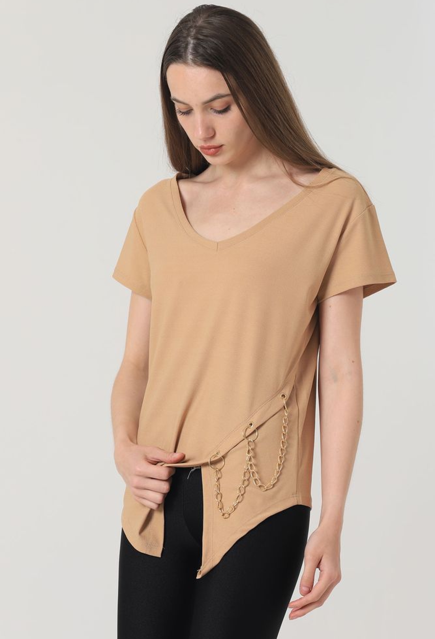 V-Neck Chain Blouse - Brand: Topshow - Women & Kids, Baby Clothes Wholesale - TheBS Women
