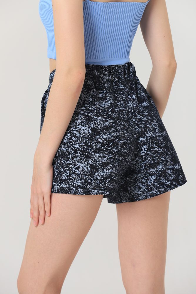 Navy Blue Batik Printed Shorts – Brand: Topshow – Women & Kids, Baby Clothes Wholesale – TheBS Women