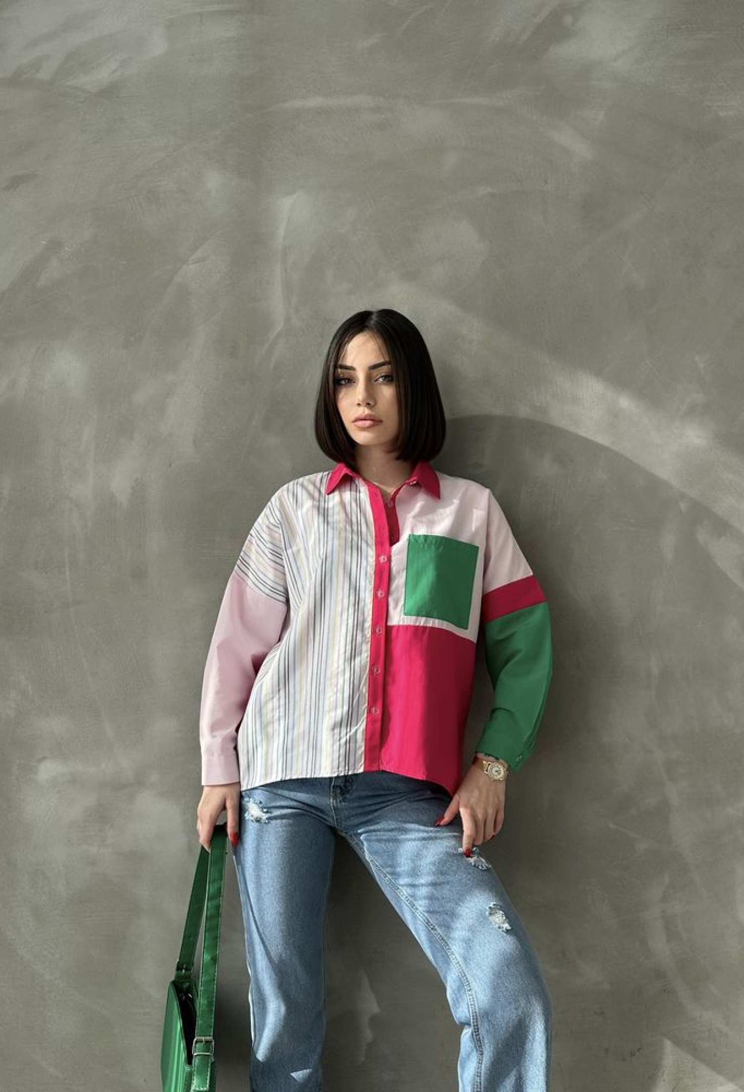 Colorful Striped Striped Piece Shirt - Brand: Topshow - Women & Kids, Baby Clothes Wholesale - TheBS Women