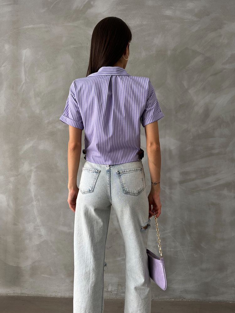 Striped Belt Detailed Striped Shirt – Brand: Topshow – Women & Kids, Baby Clothes Wholesale – TheBS Women