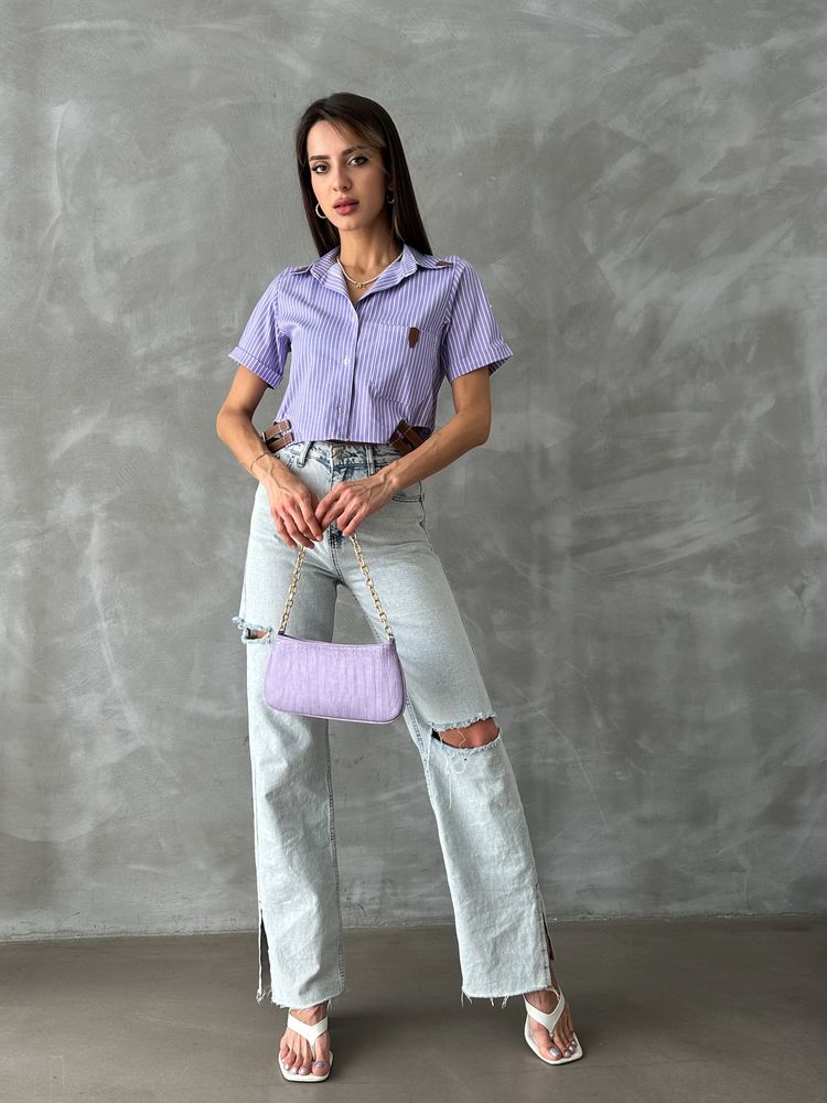 Striped Belt Detailed Striped Shirt – Brand: Topshow – Women & Kids, Baby Clothes Wholesale – TheBS Women