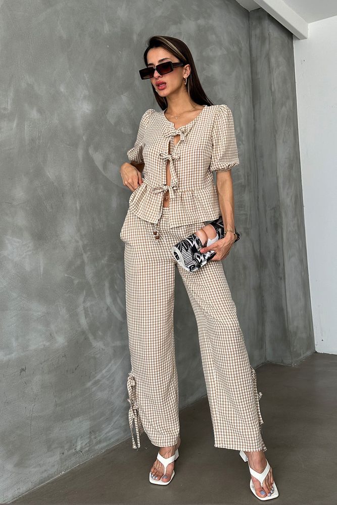 Gingham Trousers – Brand: Topshow – Women & Kids, Baby Clothes Wholesale – TheBS Women