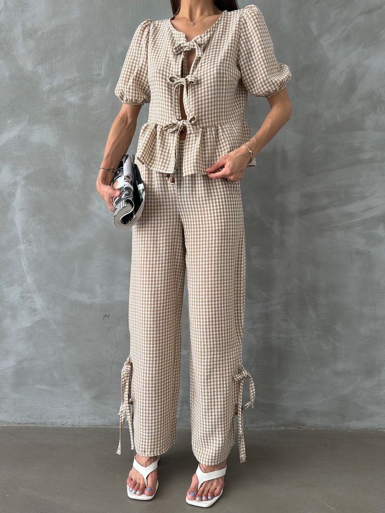 Gingham Trousers – Brand: Topshow – Women & Kids, Baby Clothes Wholesale – TheBS Women