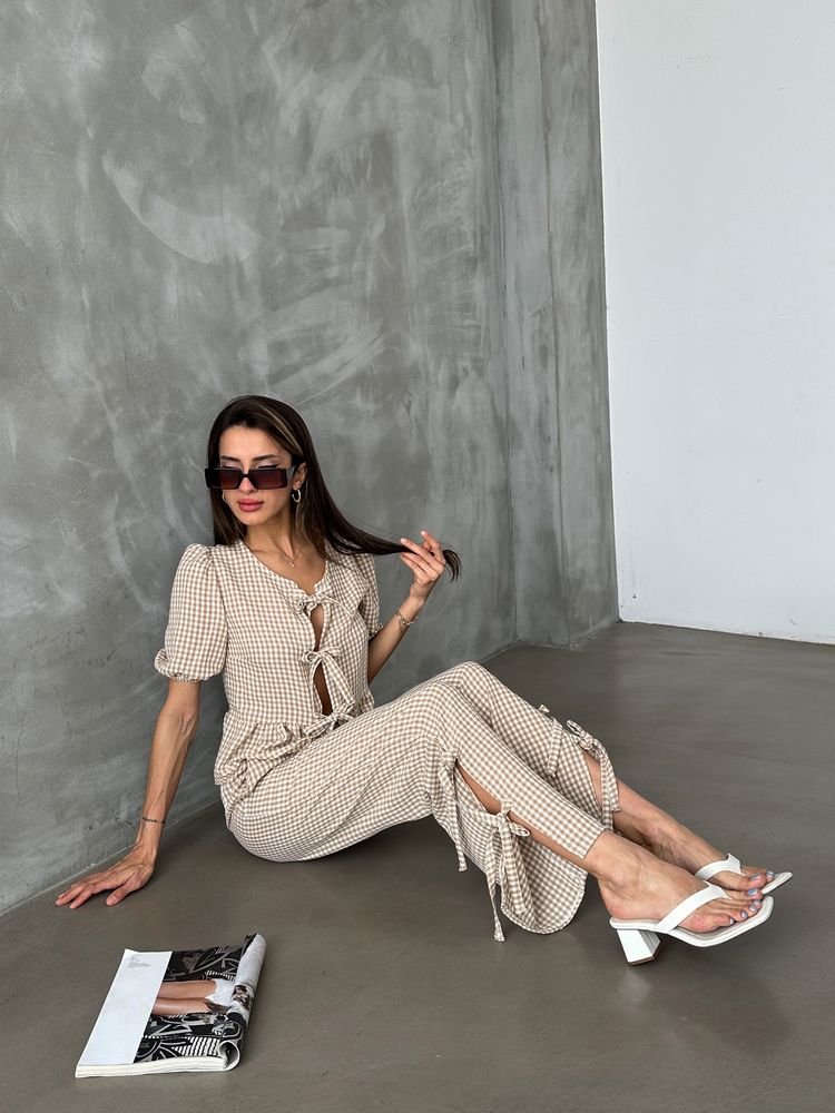 Gingham Trousers – Brand: Topshow – Women & Kids, Baby Clothes Wholesale – TheBS Women