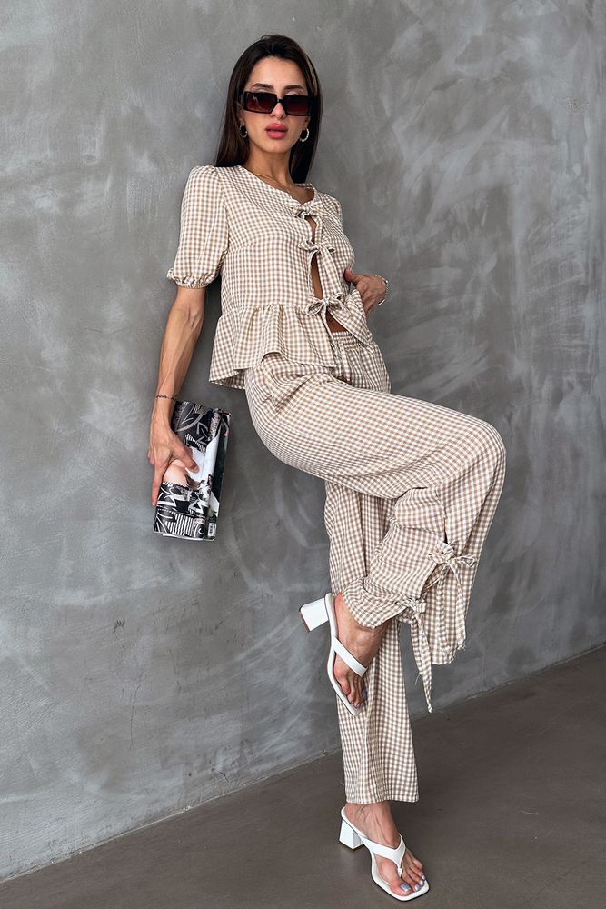 Gingham Trousers – Brand: Topshow – Women & Kids, Baby Clothes Wholesale – TheBS Women