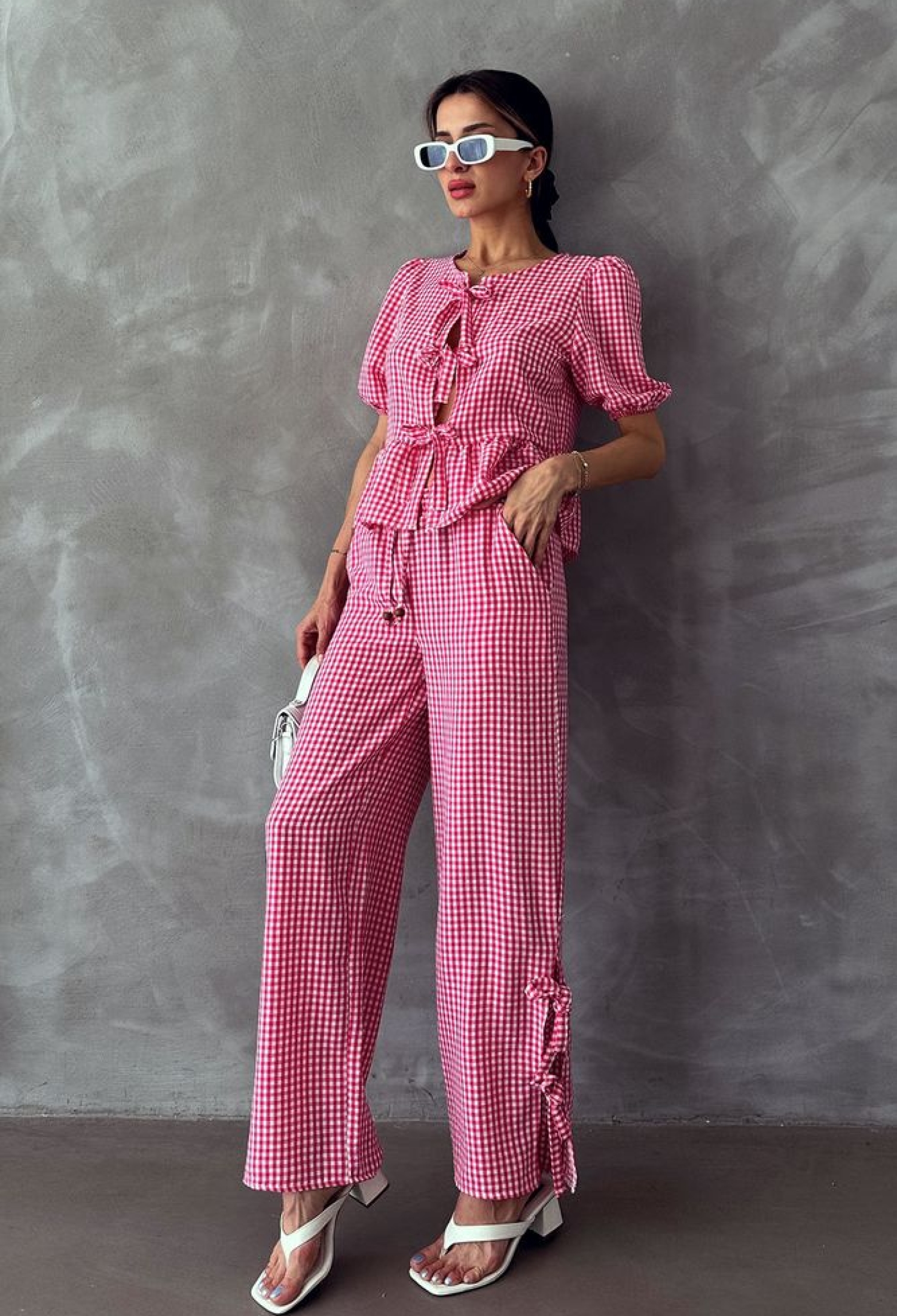 Gingham Trousers - Brand: Topshow - Women & Kids, Baby Clothes Wholesale - TheBS Women