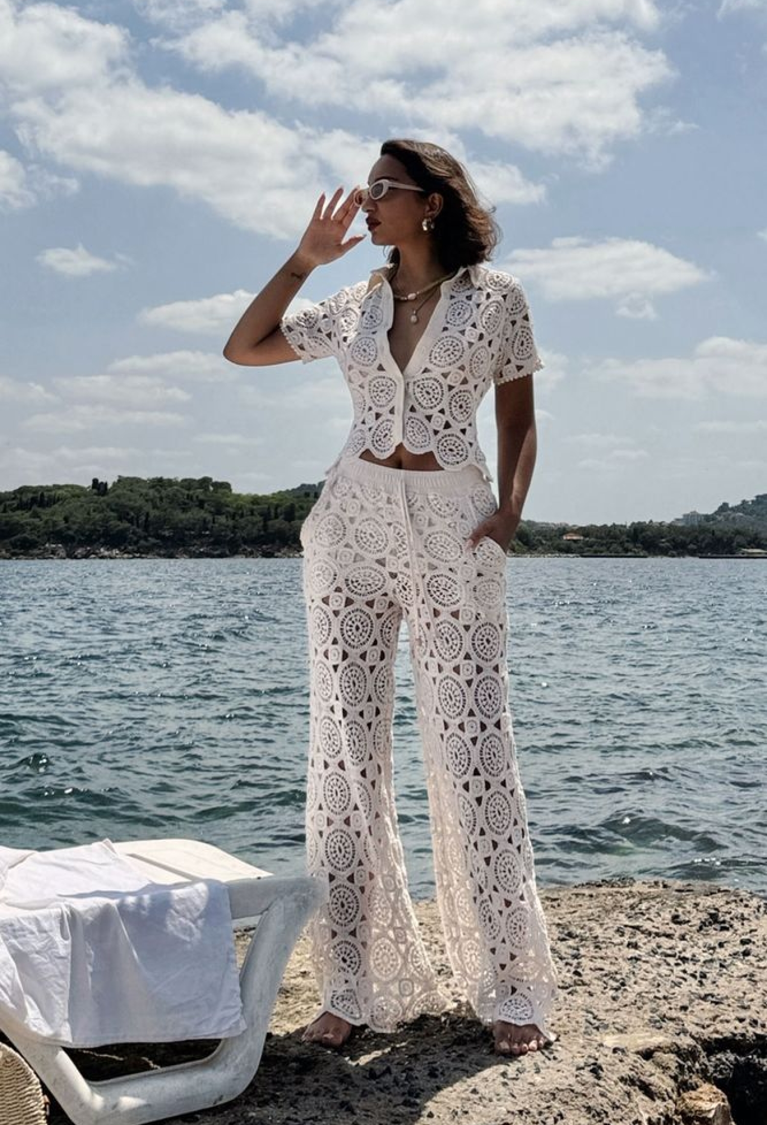 Laced Trousers - Ecru - Brand: Topshow - Women & Kids, Baby Clothes Wholesale - TheBS Women