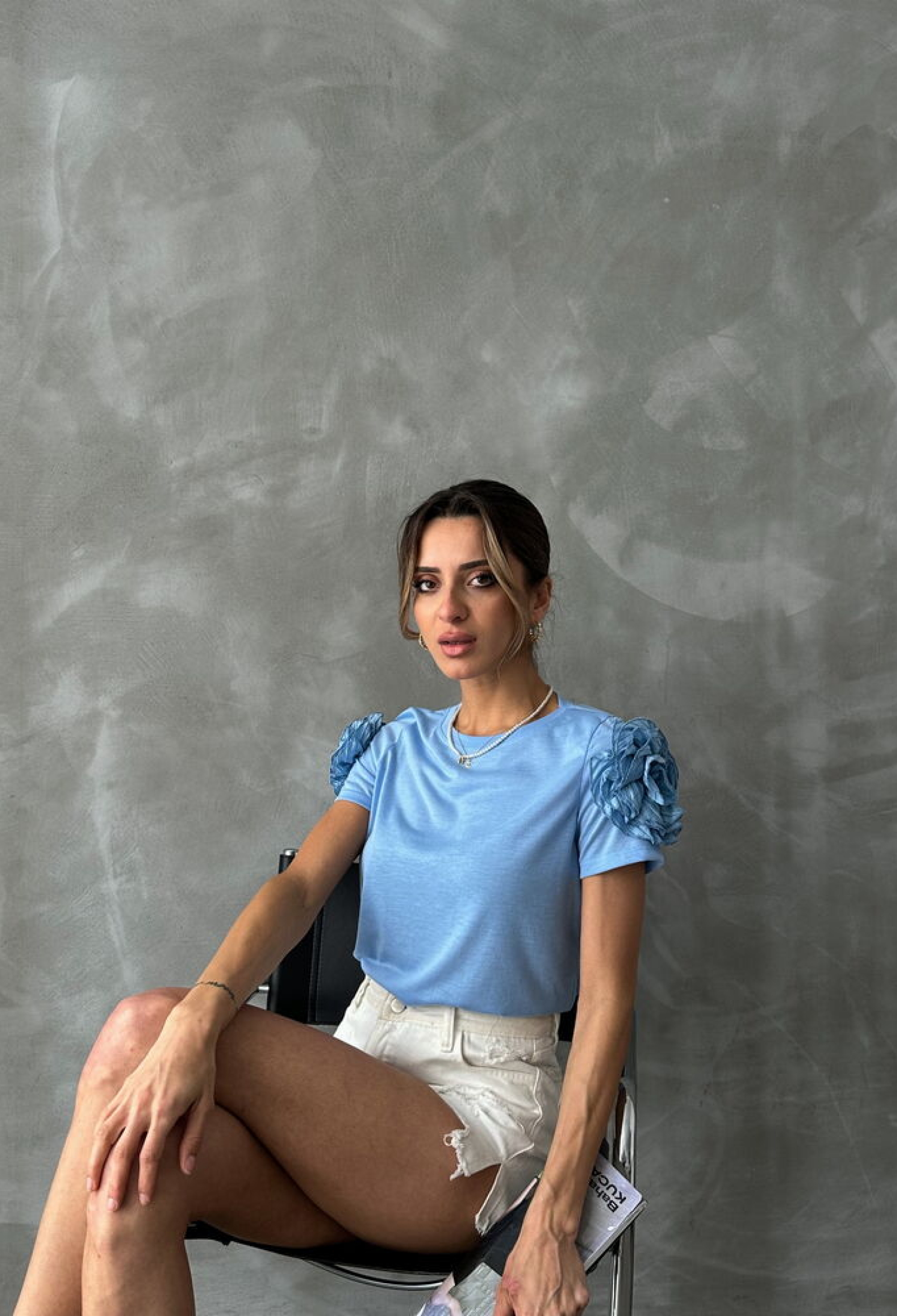 T-Shirt With Roses On Shoulders - Brand: Topshow - Women & Kids, Baby Clothes Wholesale - TheBS Women