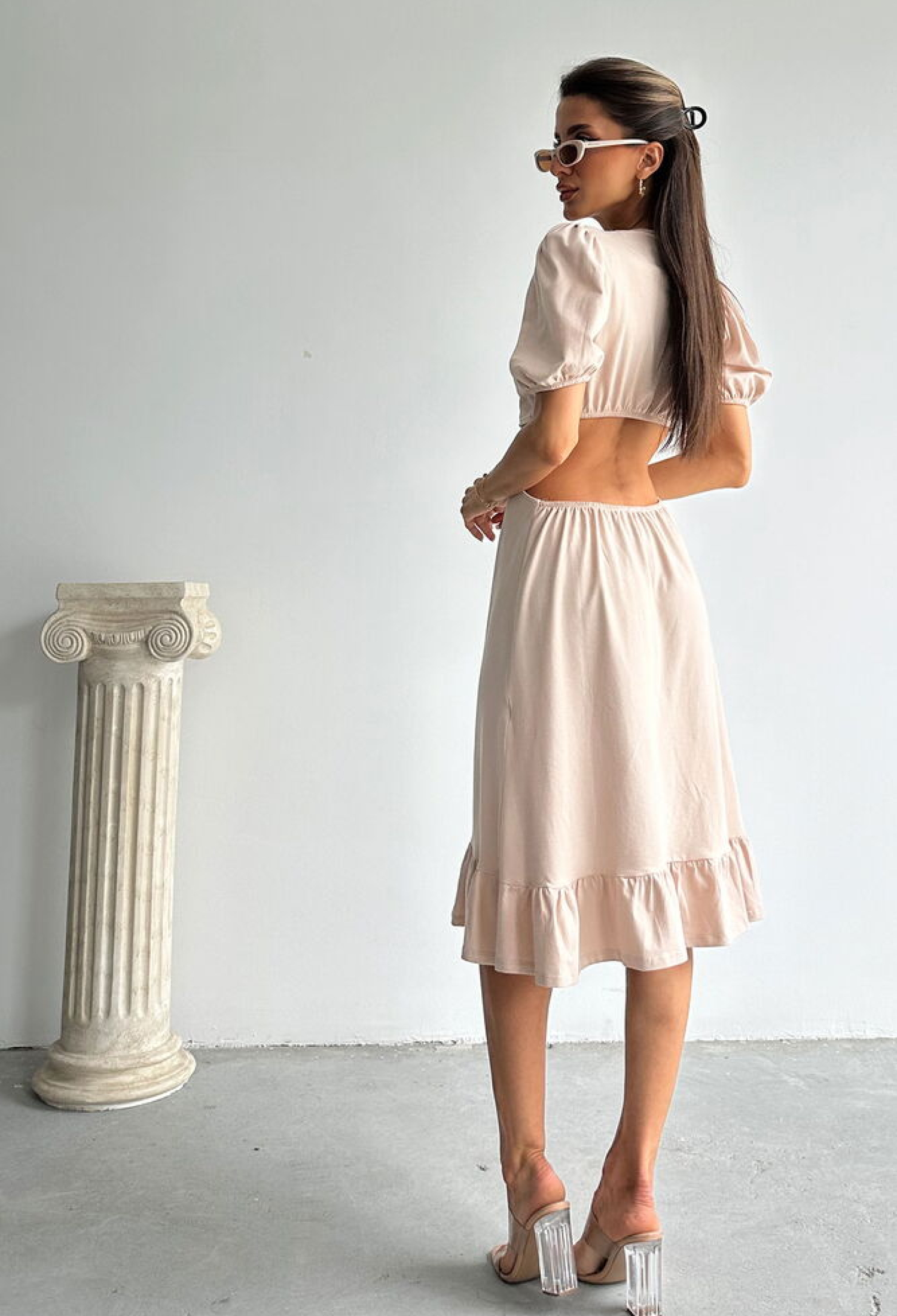 V-neckLow-cutFull-length Dress - Brand: Topshow - Women & Kids, Baby Clothes Wholesale - TheBS Women