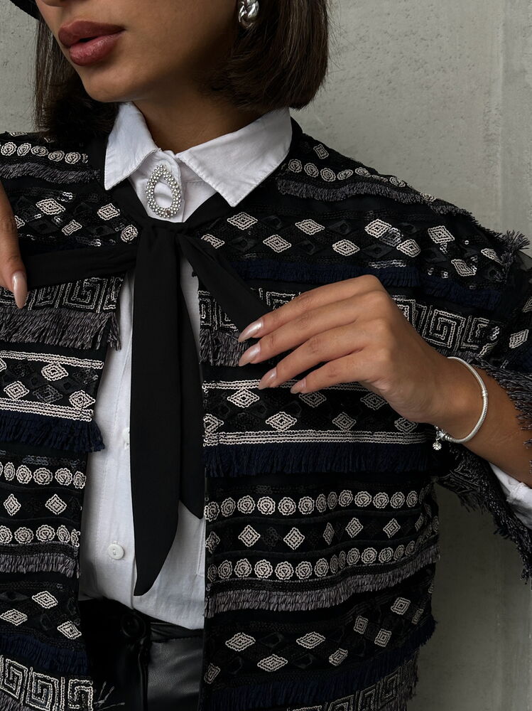 Embroidered Tie Cardigan – Brand: Topshow – Women & Kids, Baby Clothes Wholesale – TheBS Women