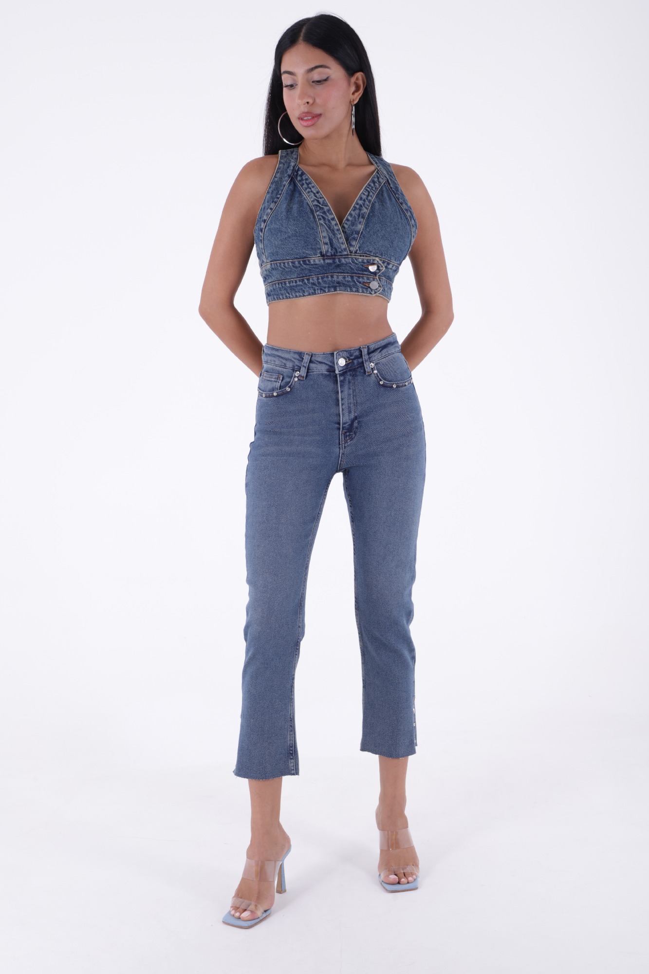 Side Slit Flare Leg Mom Jeans – Brand: XLove – Women & Kids, Baby Clothes Wholesale – TheBS Women