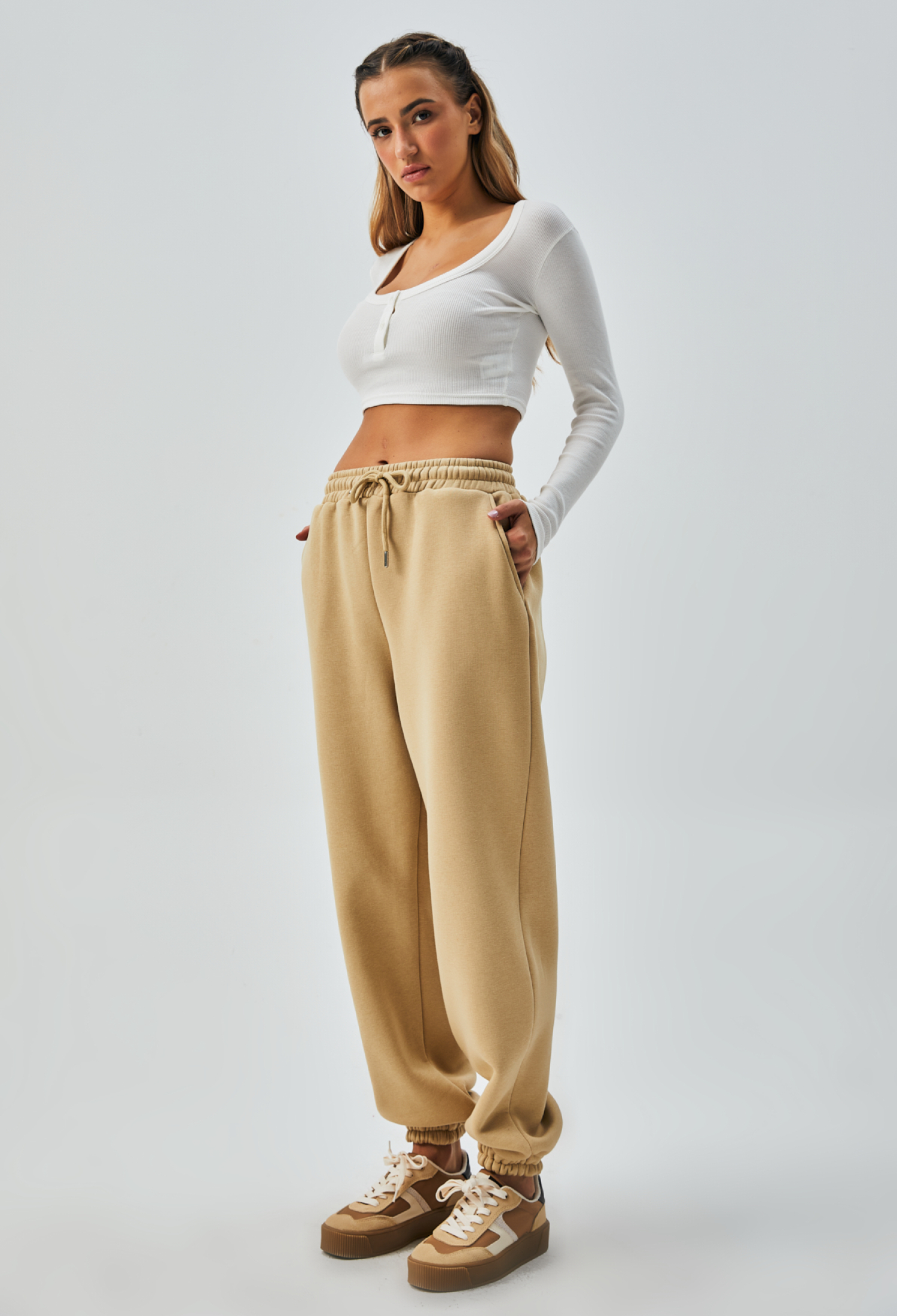 SandElasticated Basic Sweatpants 28221 - Brand: First Angels - Women & Kids, Baby Clothes Wholesale - TheBS Women