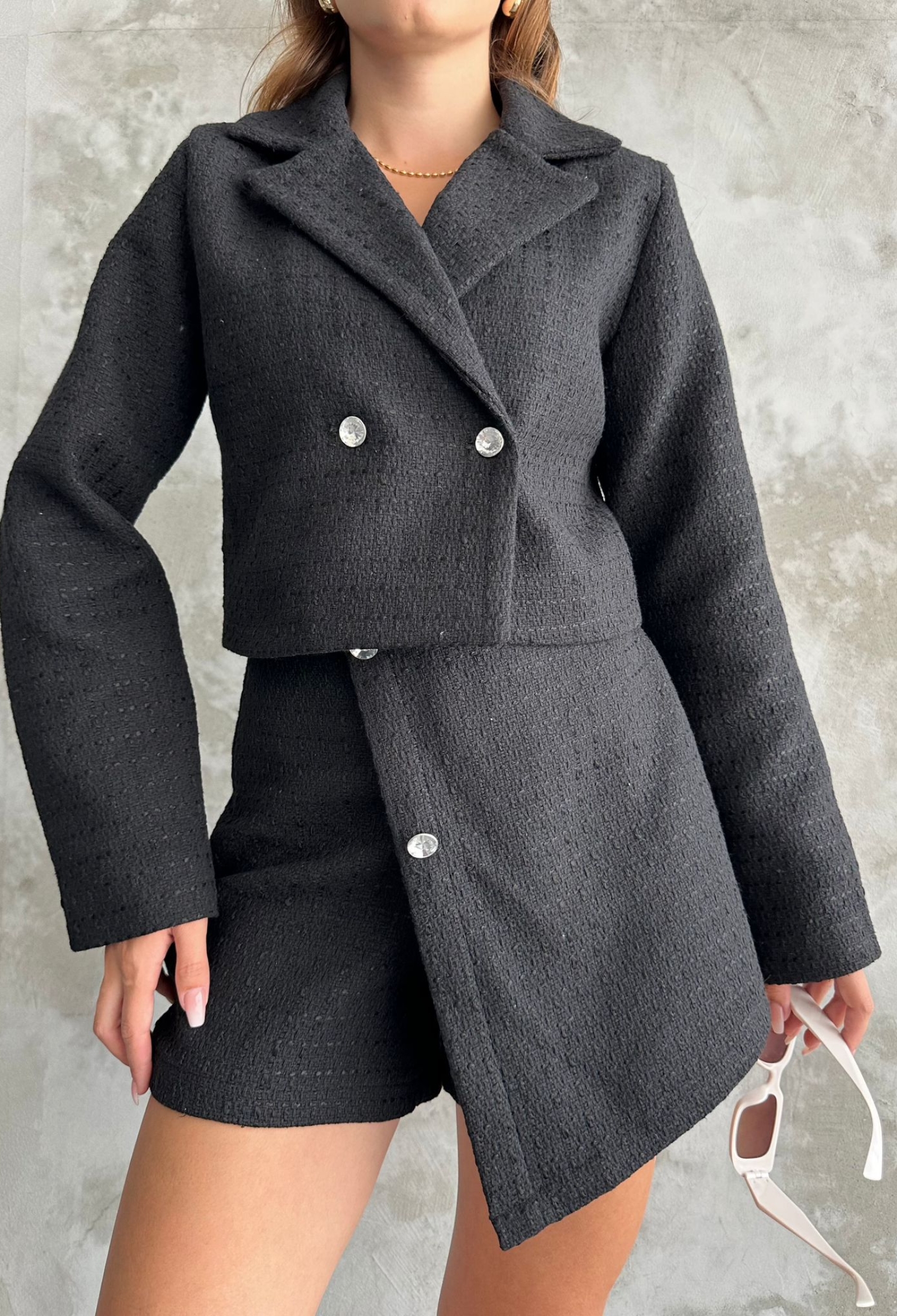 Tweed Fabric Two Piece Suit - Brand: My Jest Fashion - Women & Kids, Baby Clothes Wholesale - TheBS Women
