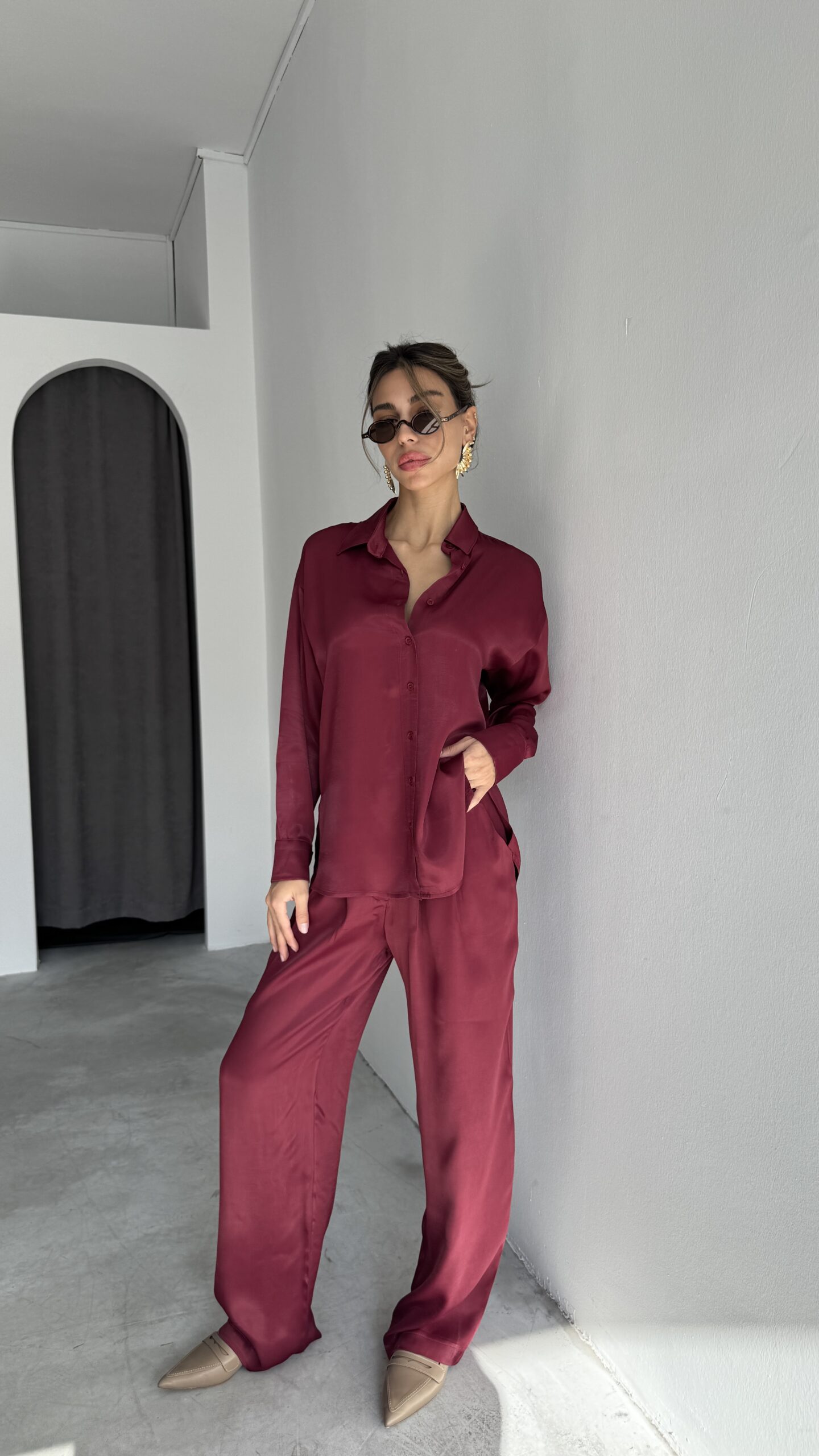 Classic Satin Two Piece Set - Brand: Cream Rouge - Women & Kids, Baby Clothes Wholesale - TheBS Women