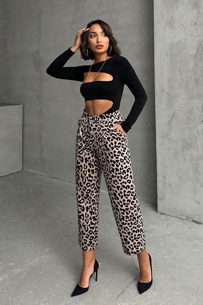 StoneF1788 Leopard Patterned Trousers – Brand: Topshow – Women & Kids, Baby Clothes Wholesale – TheBS Women