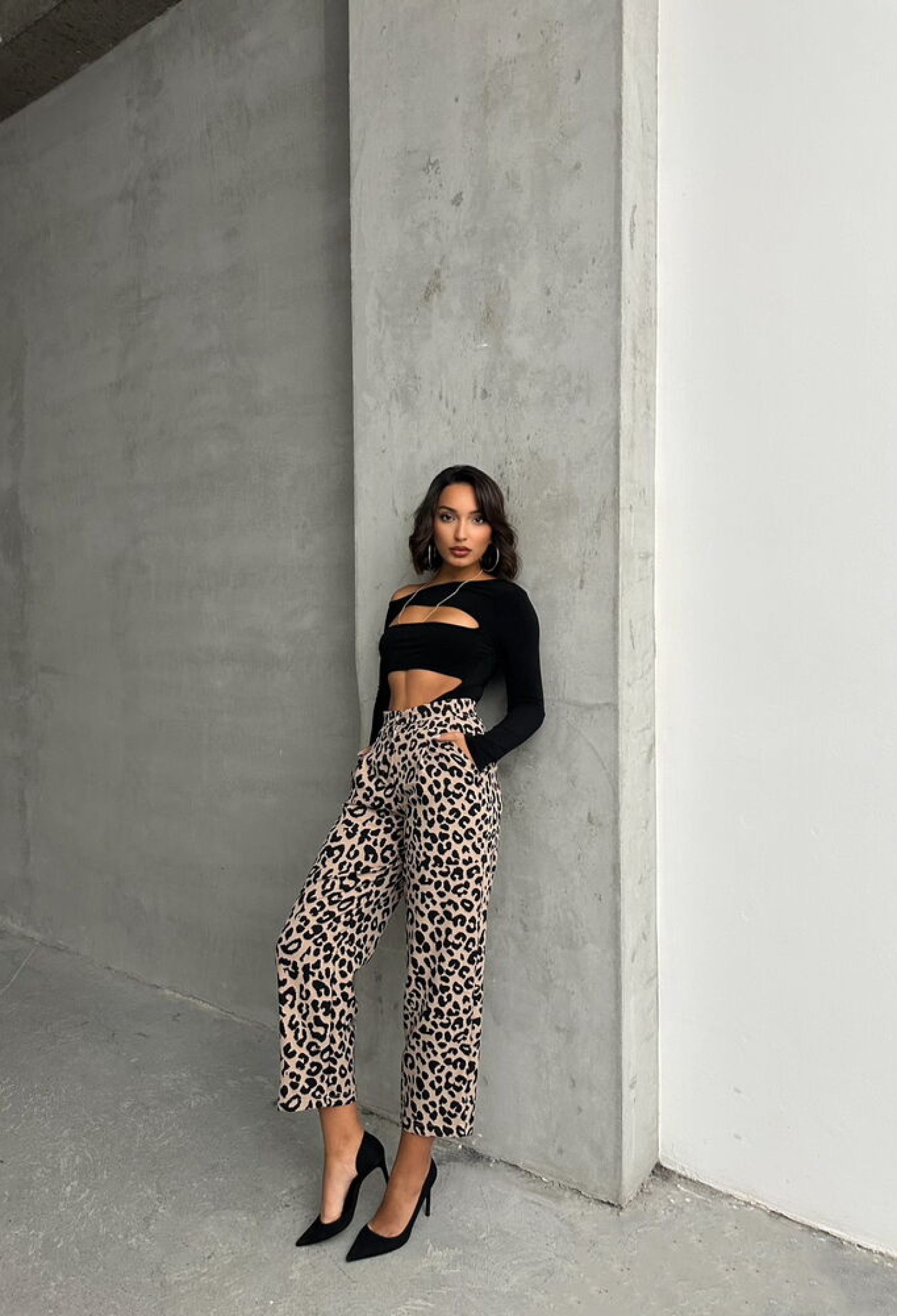 StoneF1788 Leopard Patterned Trousers - Brand: Topshow - Women & Kids, Baby Clothes Wholesale - TheBS Women