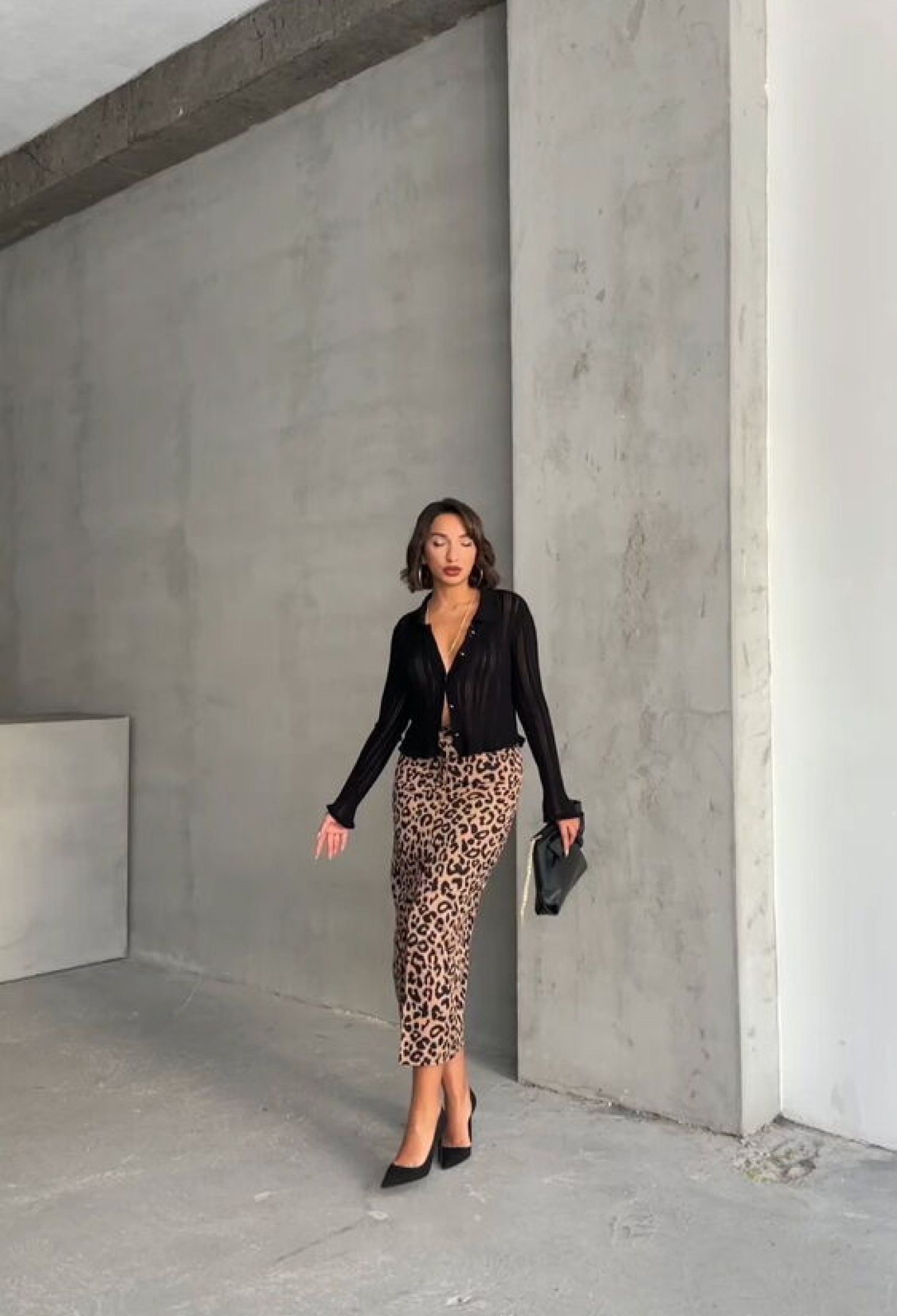 Black Leopard Print Skirt - Brand: Topshow - Women & Kids, Baby Clothes Wholesale - TheBS Women