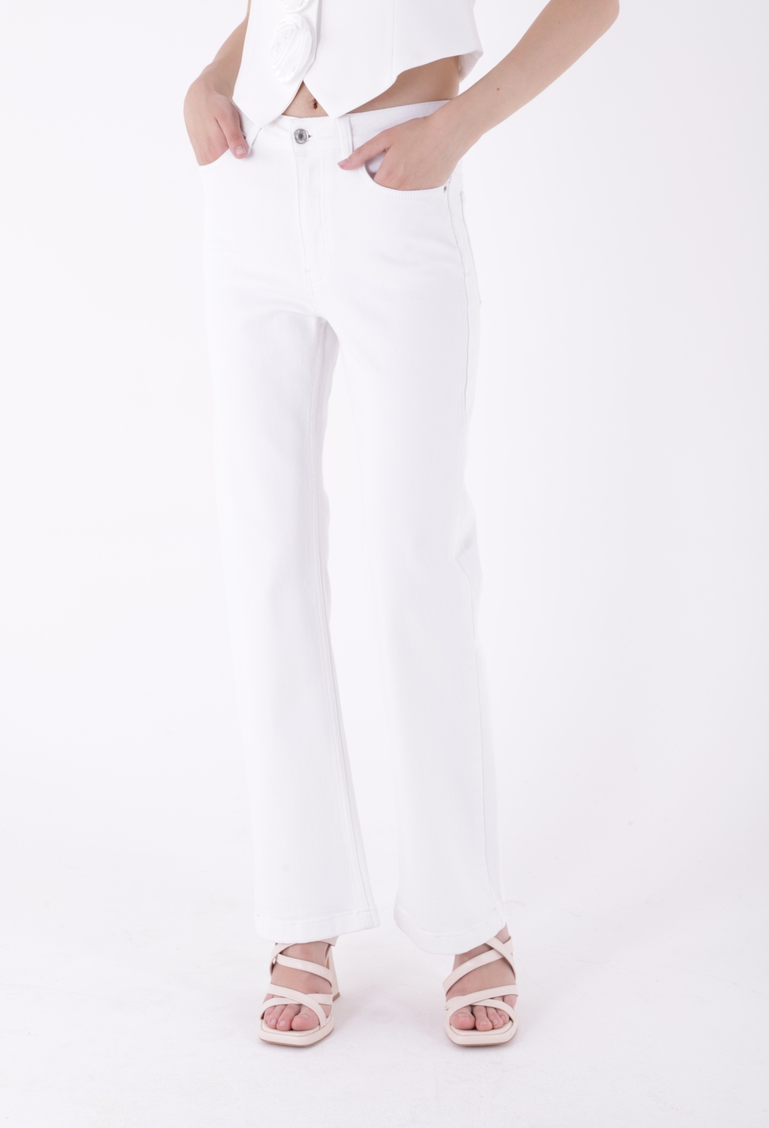 Stitched Leg Wide Leg Relax Jeans - Brand: XLove - Women & Kids, Baby Clothes Wholesale - TheBS Women