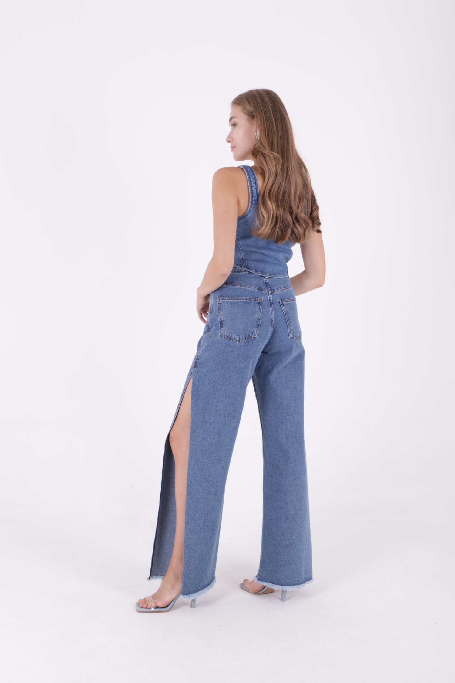 Palazzo Jeans With Side Slits – Brand: XLove – Women & Kids, Baby Clothes Wholesale – TheBS Women