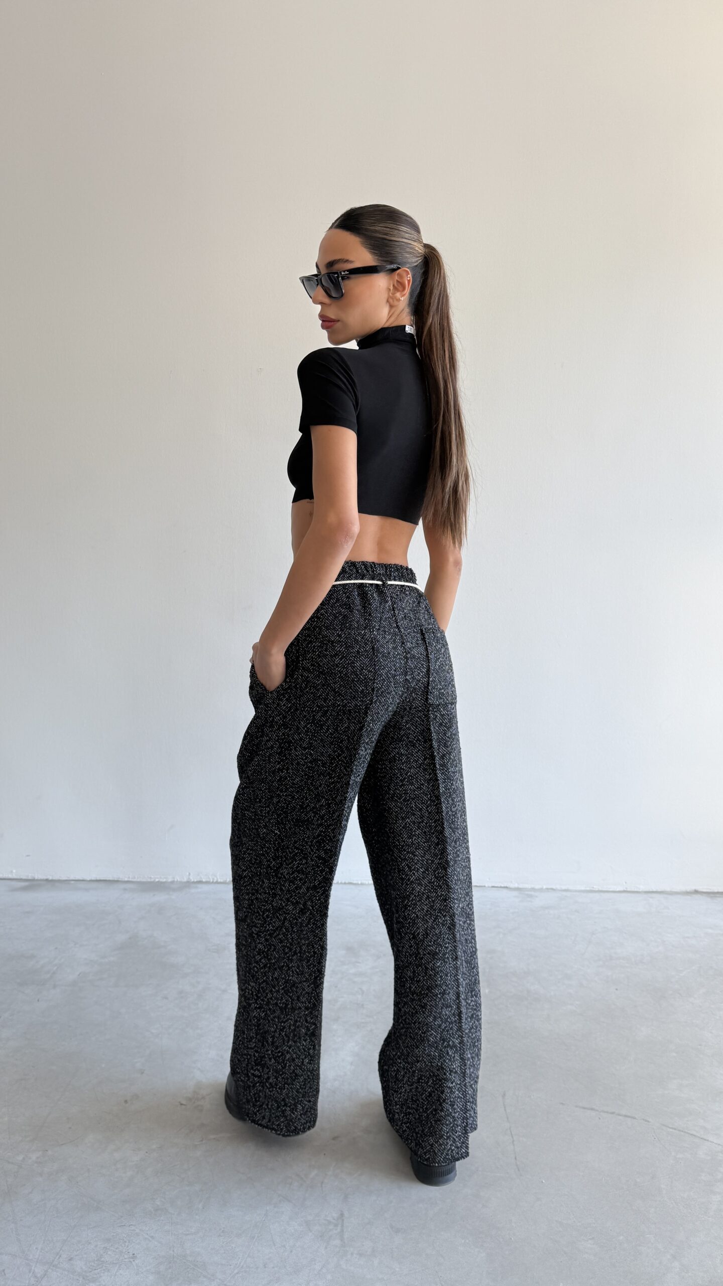 Lace-Up Palazzo Trousers – Black – Brand: Cream Rouge – Women & Kids, Baby Clothes Wholesale – TheBS Women