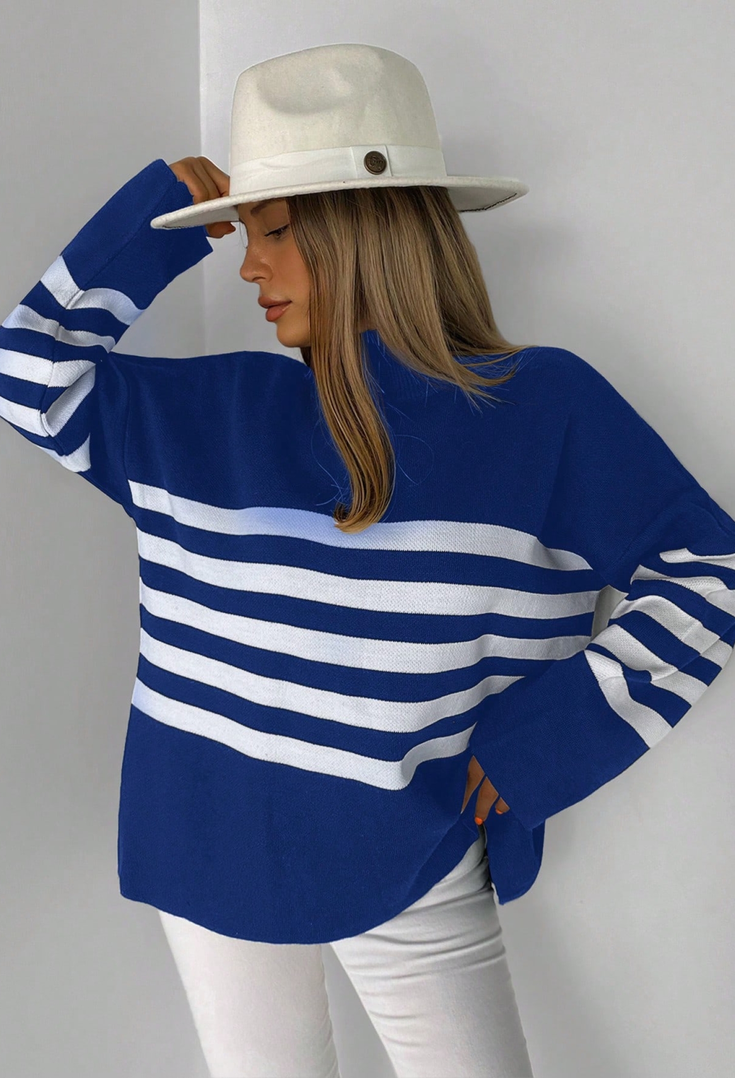 Pique Striped Sweater - Brand: My Fashion - Women & Kids, Baby Clothes Wholesale - TheBS Women