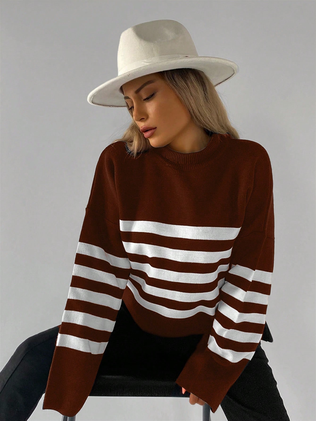 Striped Pique Sweater – Brand: My Fashion – Women & Kids, Baby Clothes Wholesale – TheBS Women