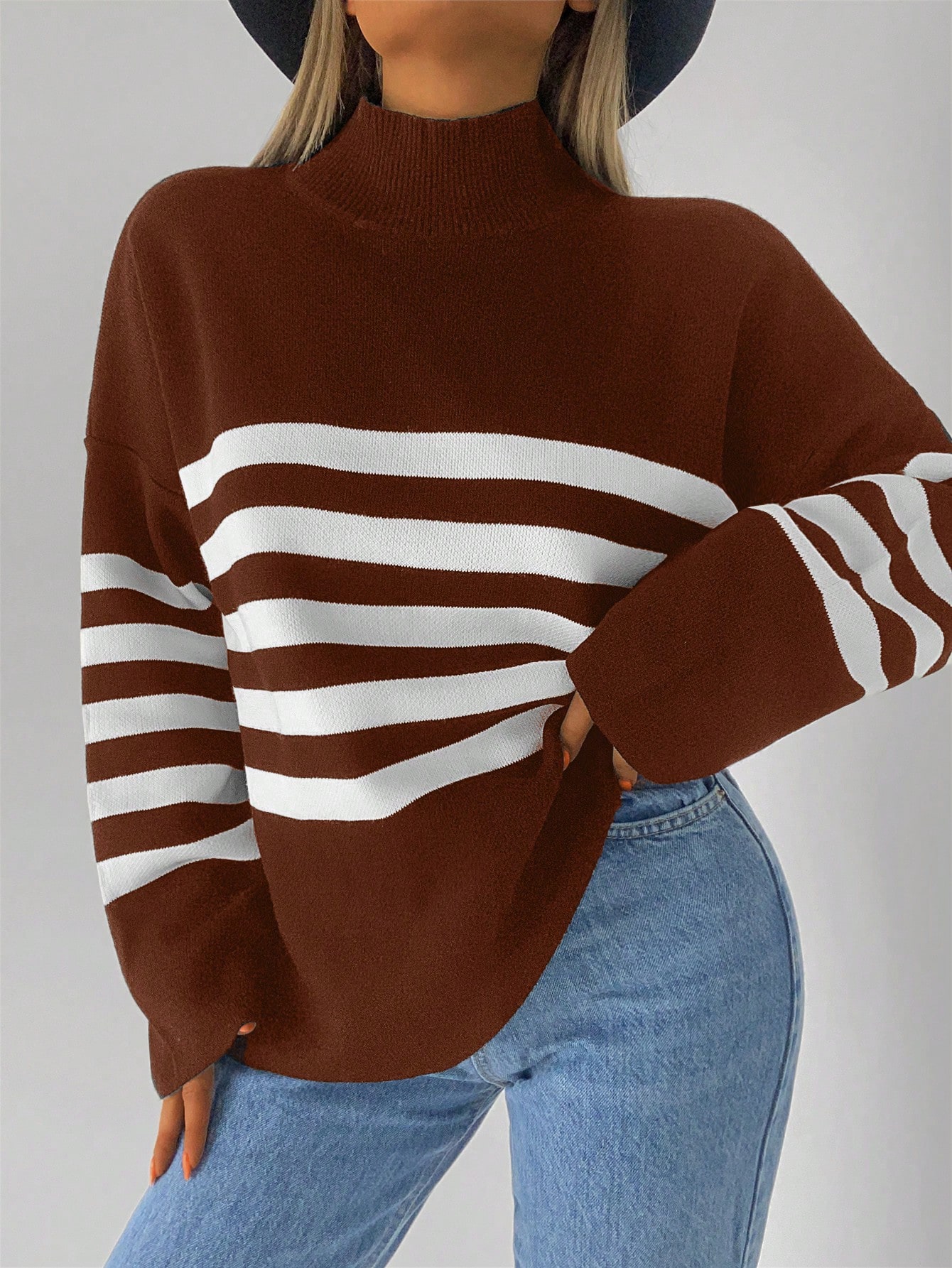 Striped Pique Sweater – Brand: My Fashion – Women & Kids, Baby Clothes Wholesale – TheBS Women