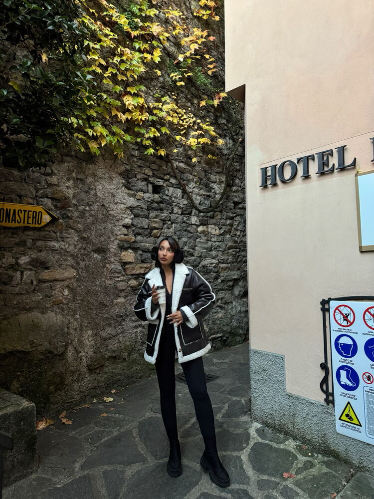 Cream Leather Fur Coat – Brand: Topshow – Women & Kids, Baby Clothes Wholesale – TheBS Women