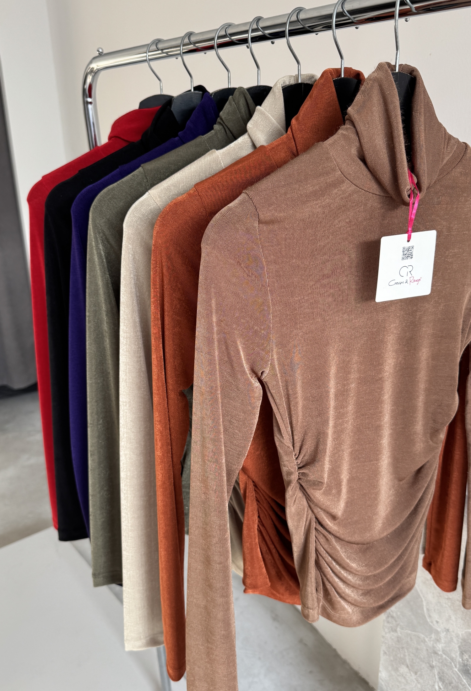 Turtleneck Blouse - Brand: Cream Rouge - Women & Kids, Baby Clothes Wholesale - TheBS Women