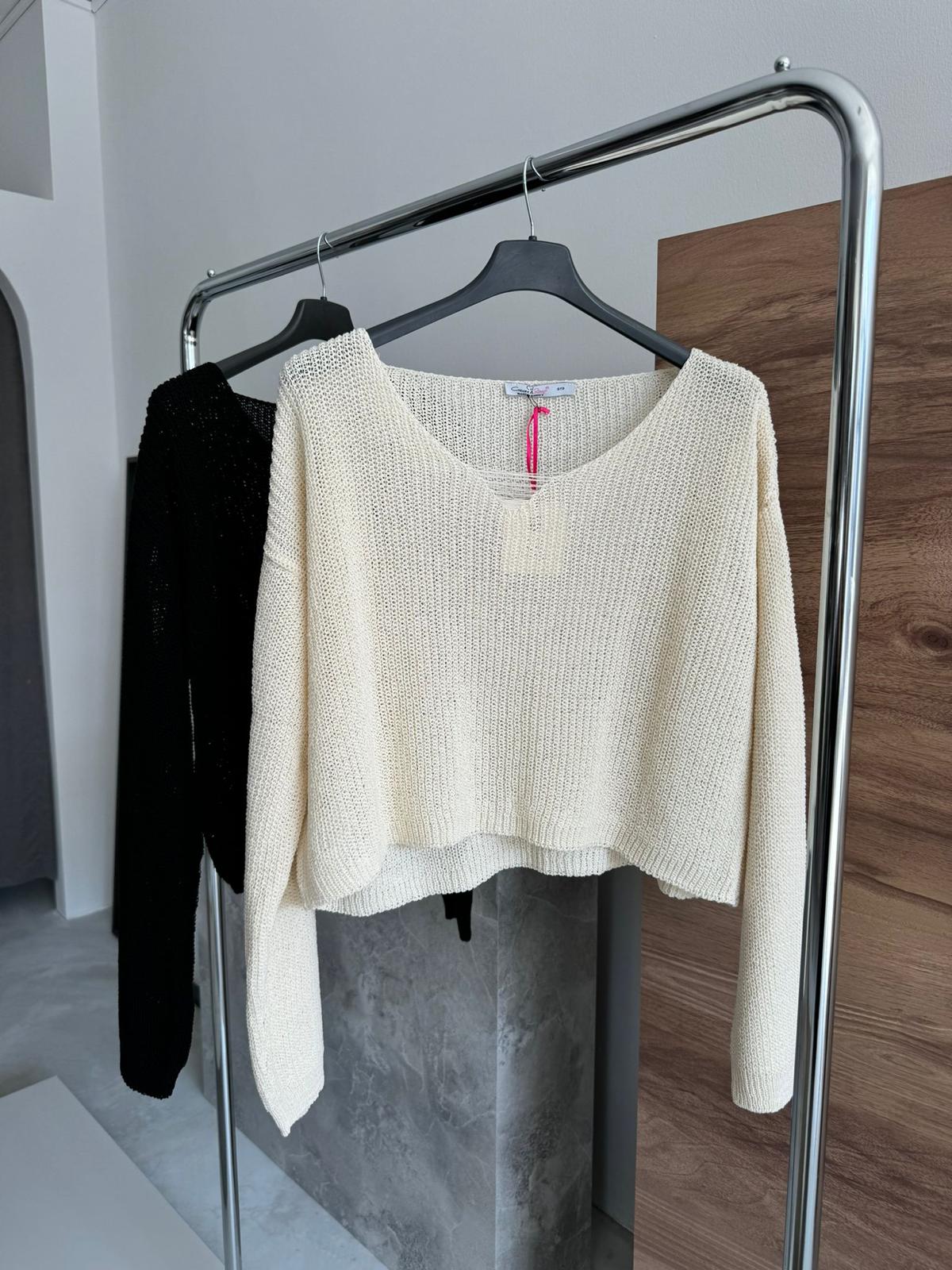 V Neck Knitted Sweater - Brand: Cream Rouge - Women & Kids, Baby Clothes Wholesale - TheBS Women