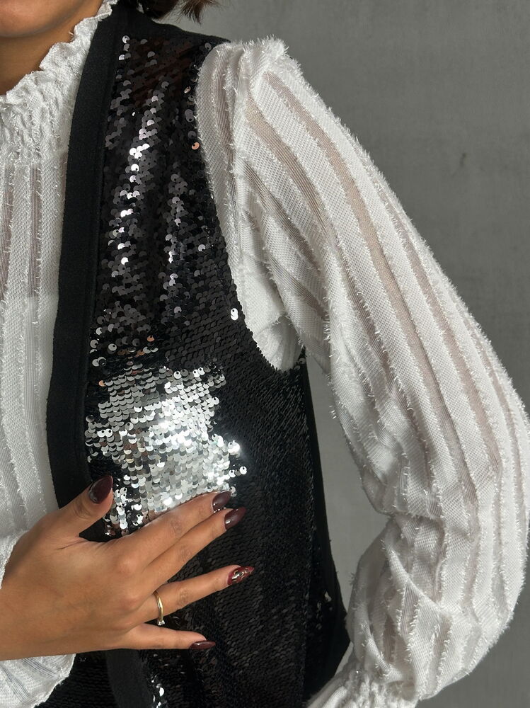 BlackSequined Wholesale Vest – Brand: Topshow – Women & Kids, Baby Clothes Wholesale – TheBS Women