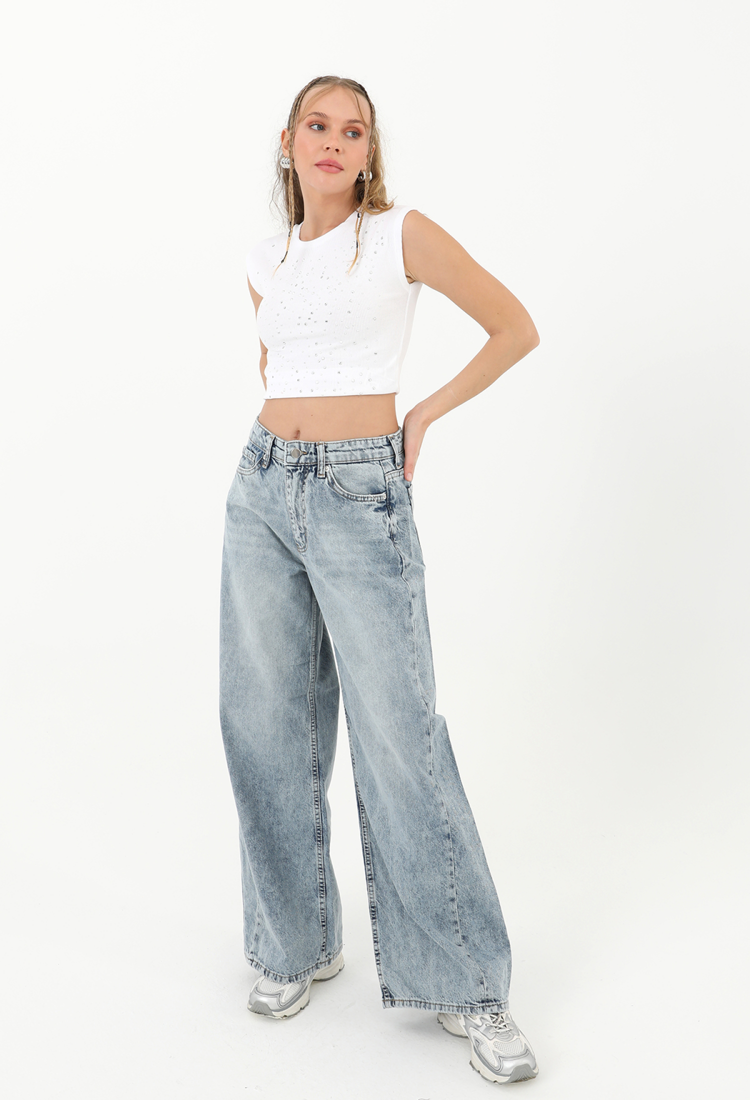 Women's Stitched Detail Denim Trousers - Brand: SOUL - Women & Kids, Baby Clothes Wholesale - TheBS Women