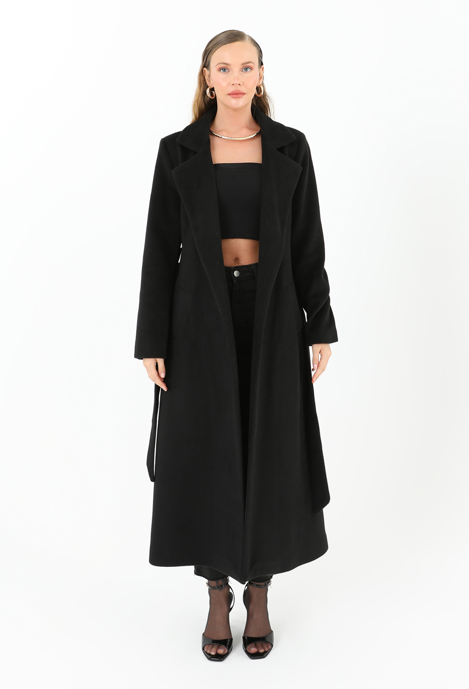 Women's Double Breasted Belted Coat - Brand: Puane - Women & Kids, Baby Clothes Wholesale - TheBS Women