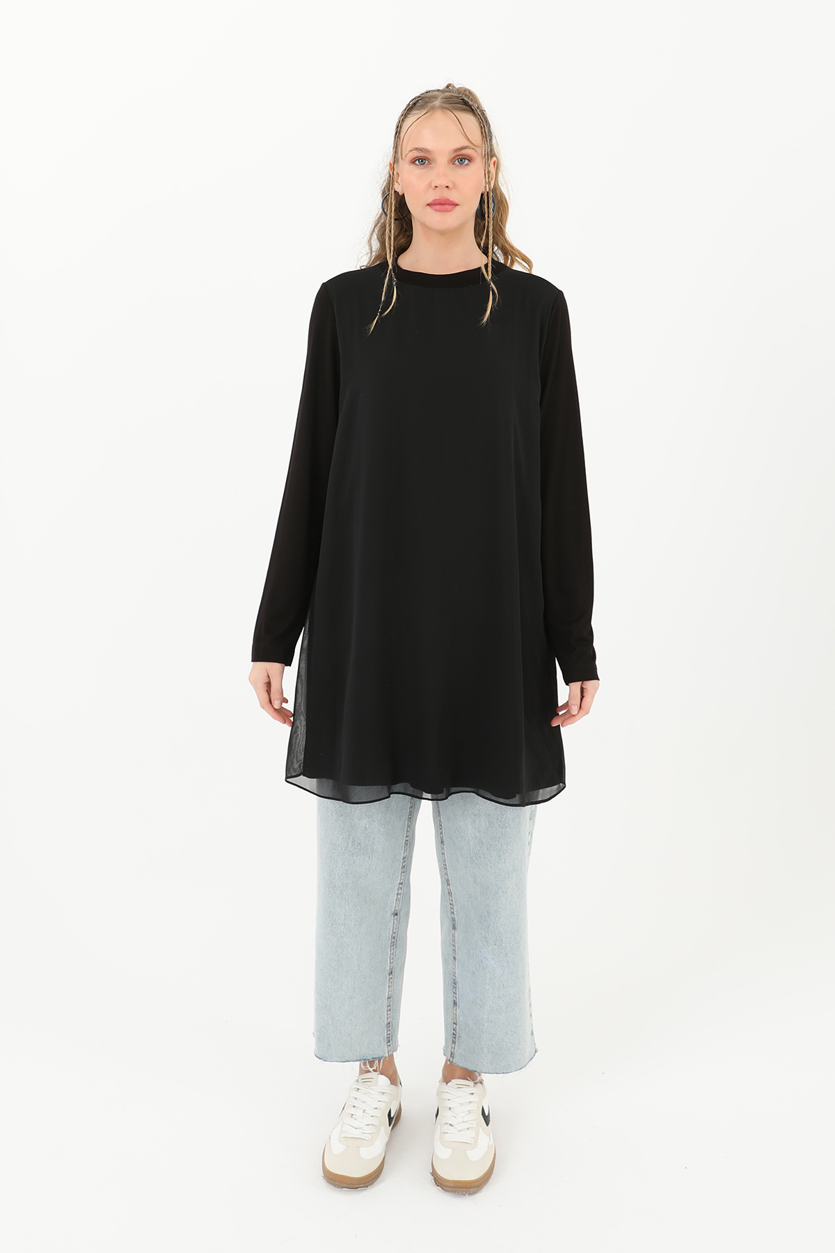 Women's Turtleneck Tulle Detailed Blouse - Brand: Puane - Women & Kids, Baby Clothes Wholesale - TheBS Women