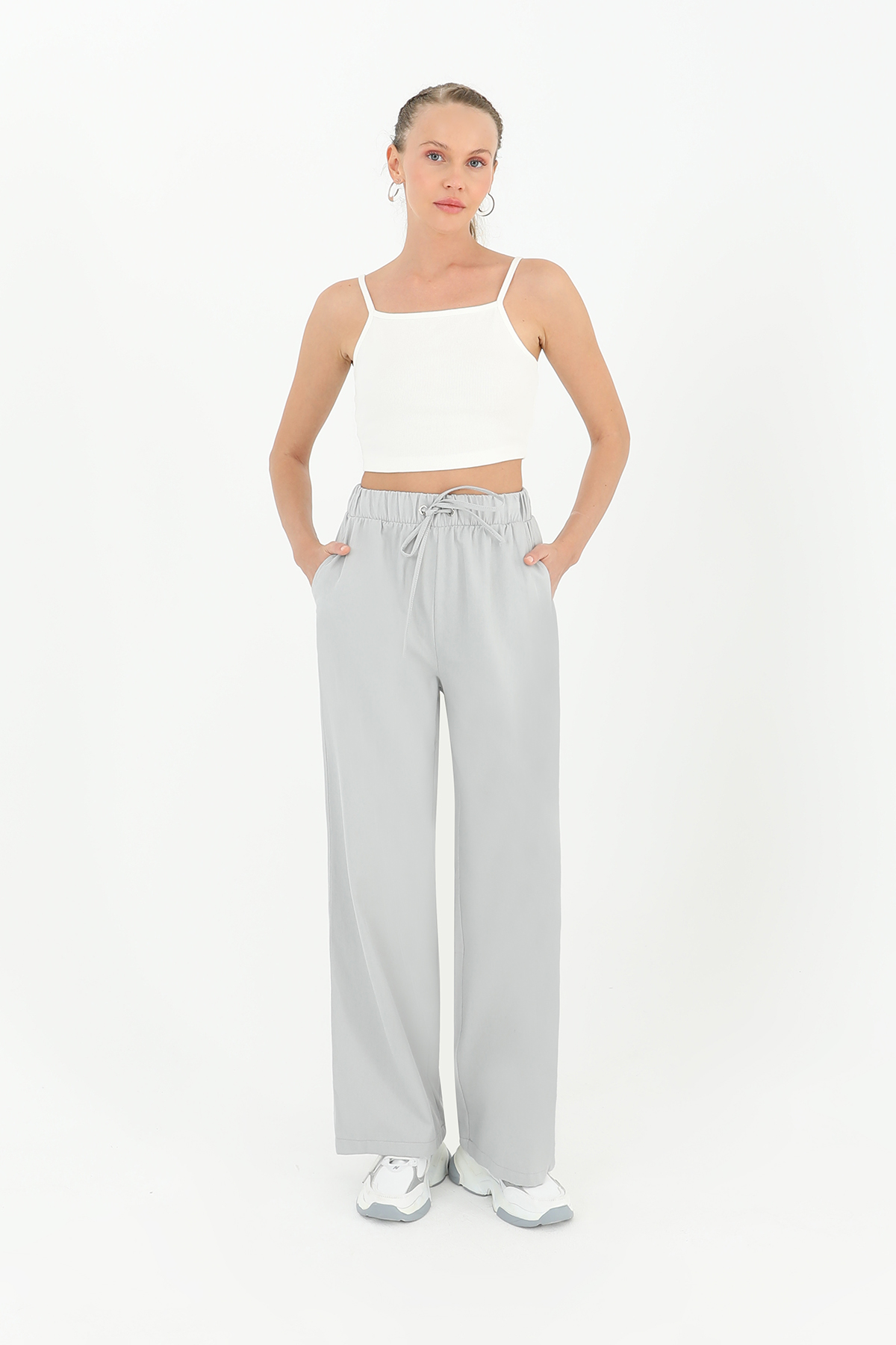 Women's Pocket Detail Belted Carrot Trousers - Brand: Puane - Women & Kids, Baby Clothes Wholesale - TheBS Women