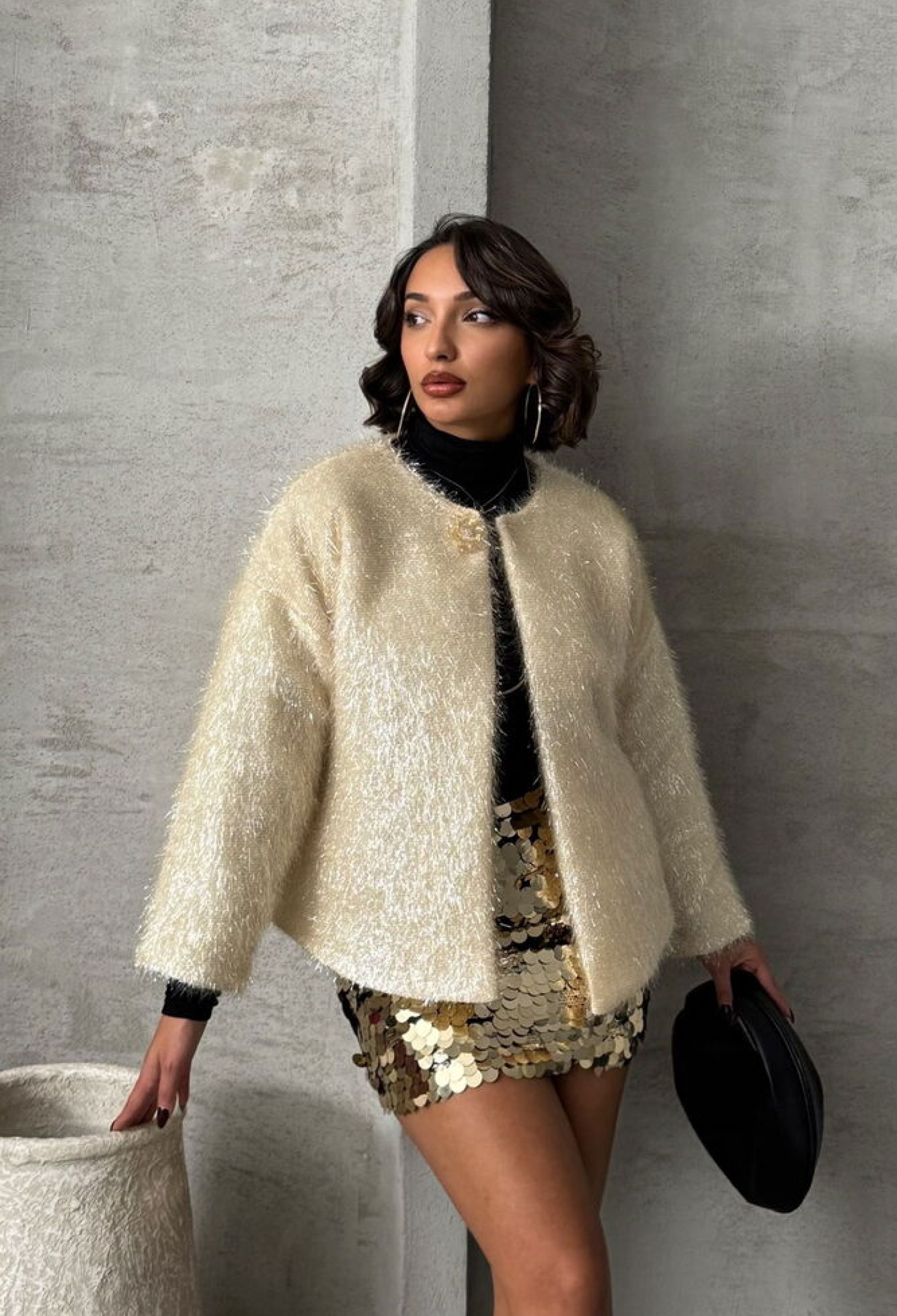 Glittery Fringed Wholesale Cardigan - Brand: Topshow - Women & Kids, Baby Clothes Wholesale - TheBS Women