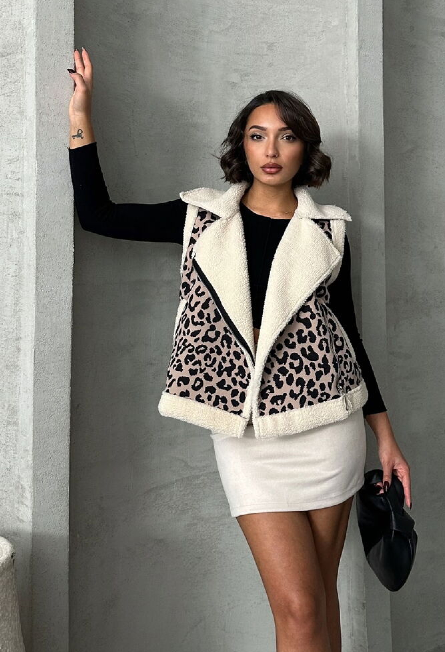 StoneLeopard Pattern Plush Wholesale Vest - Brand: Topshow - Women & Kids, Baby Clothes Wholesale - TheBS Women