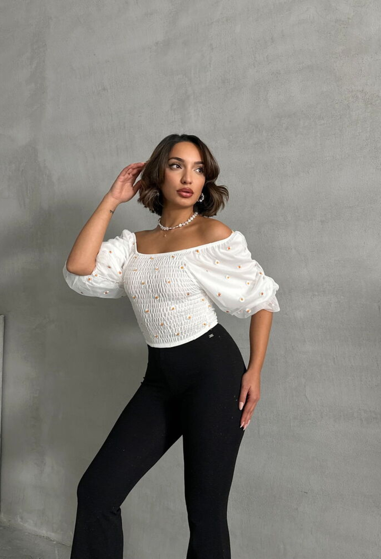 Gipel Daisy Patterned Wholesale Blouse - Brand: Topshow - Women & Kids, Baby Clothes Wholesale - TheBS Women