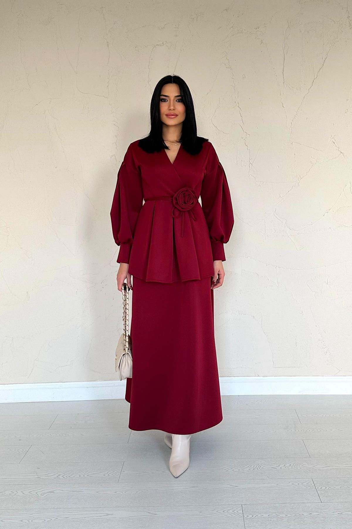 Rose Detailed Suit - Brand: Elisa - Women & Kids, Baby Clothes Wholesale - TheBS Women Rose Detailed Suit - Brand: Elisa - Women & Kids, Baby Clothes Wholesale - TheBS Women