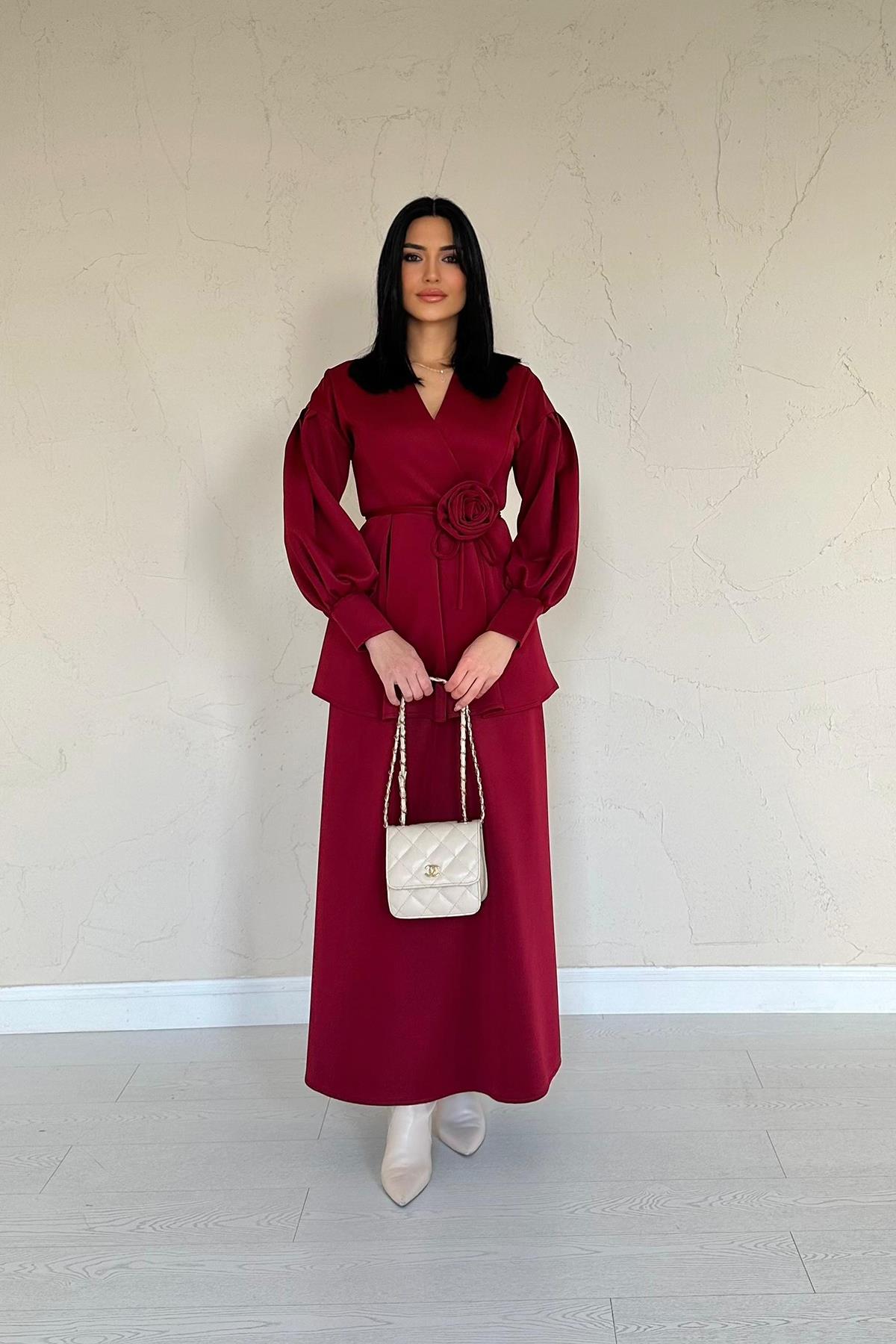 Rose Detailed Suit - Brand: Elisa - Women & Kids, Baby Clothes Wholesale - TheBS Women Rose Detailed Suit - Brand: Elisa - Women & Kids, Baby Clothes Wholesale - TheBS Women