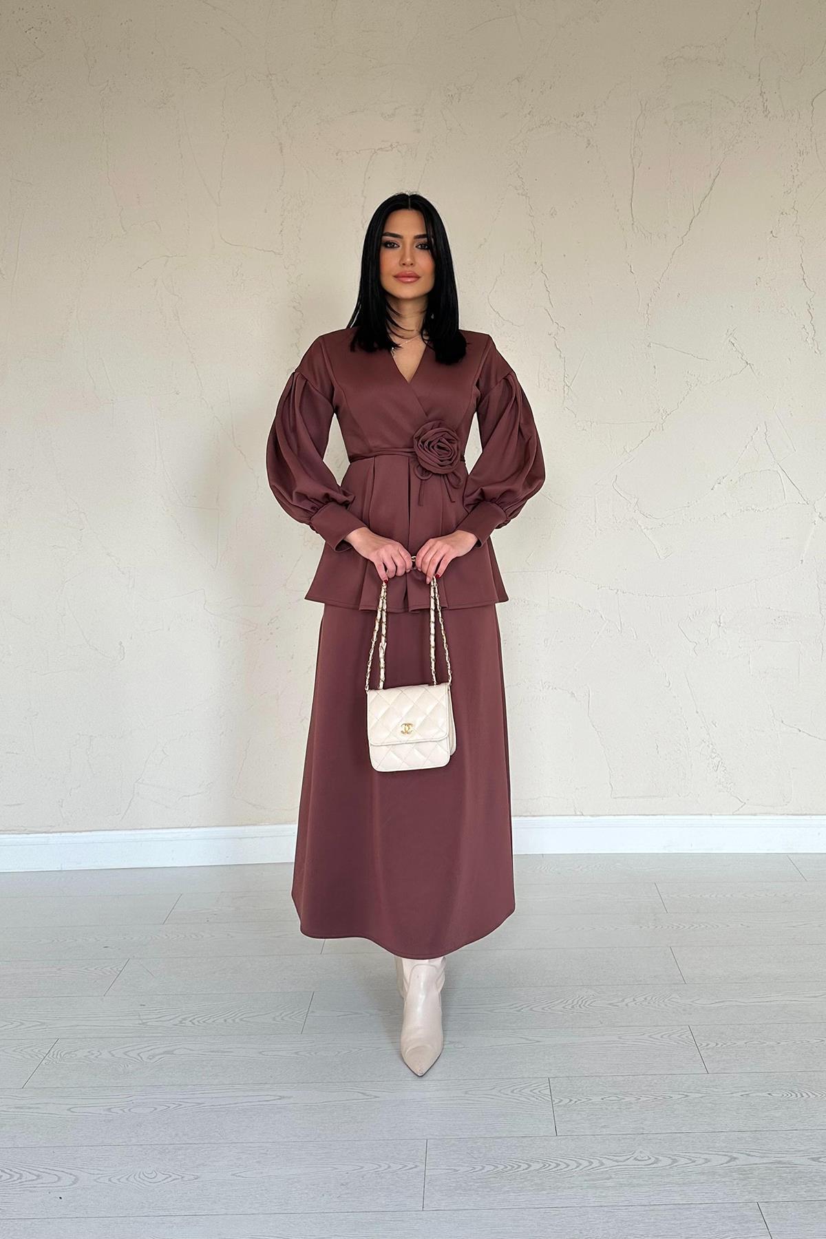 Rose Detailed Suit - Brand: Elisa - Women & Kids, Baby Clothes Wholesale - TheBS Women Rose Detailed Suit - Brand: Elisa - Women & Kids, Baby Clothes Wholesale - TheBS Women