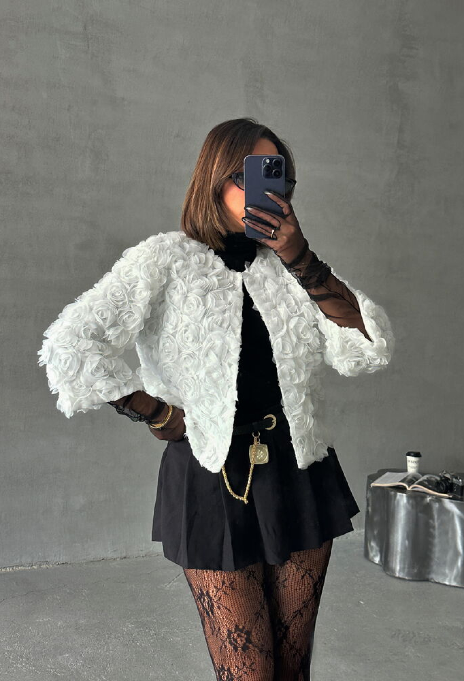 Rose Patterned Tulle Wholesale Jacket - Brand: Topshow - Women & Kids, Baby Clothes Wholesale - TheBS Women