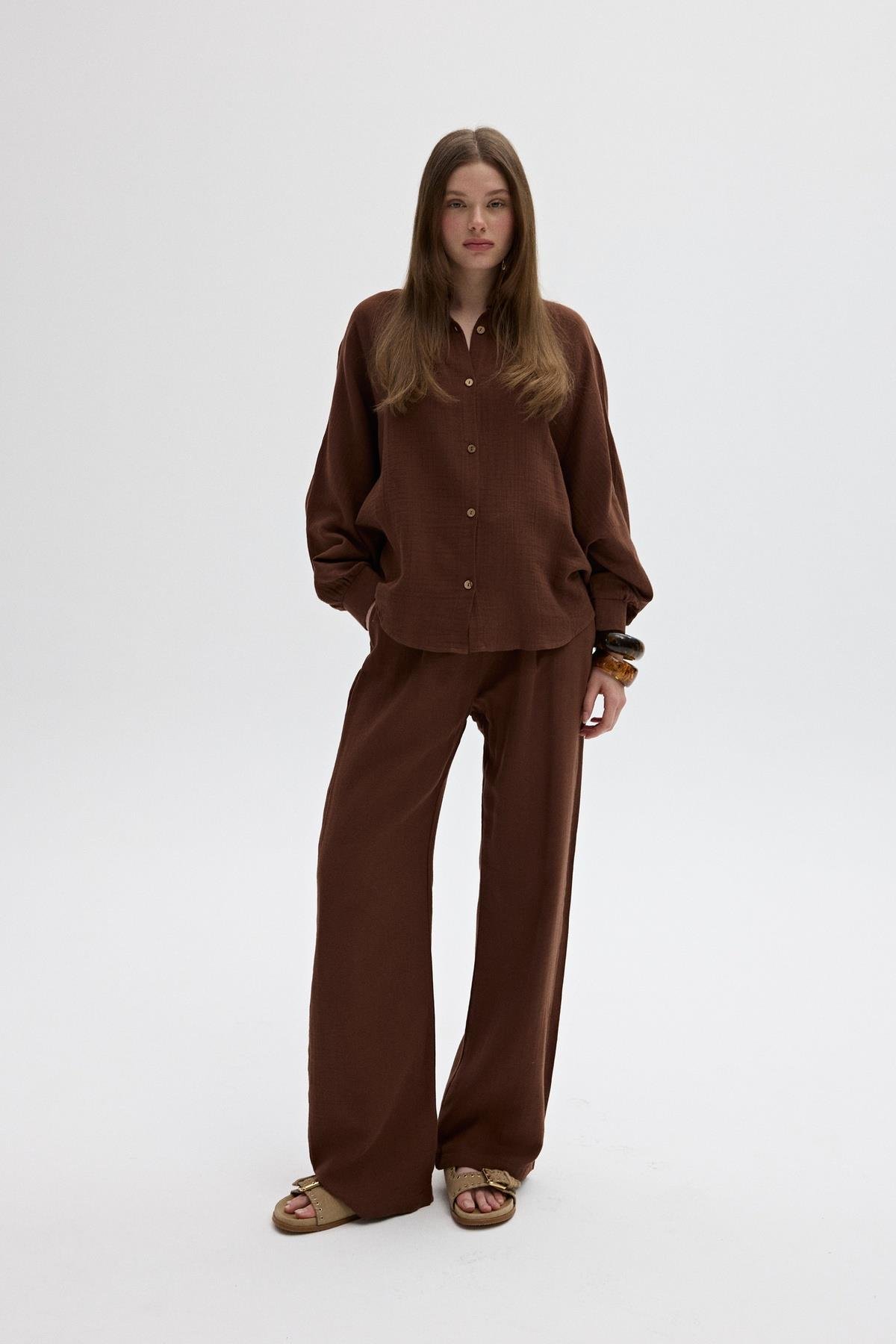 Mueslin Salaş Women's Pants - Brand: Levure - Women & Kids, Baby Clothes Wholesale - TheBS Women Mueslin Salaş Women's Pants - Brand: Levure - Women & Kids, Baby Clothes Wholesale - TheBS Women