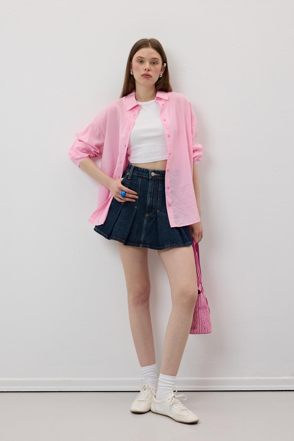Oversize Modal Shirt - Brand: Levure - Women & Kids, Baby Clothes Wholesale - TheBS Women Oversize Modal Shirt - Brand: Levure - Women & Kids, Baby Clothes Wholesale - TheBS Women