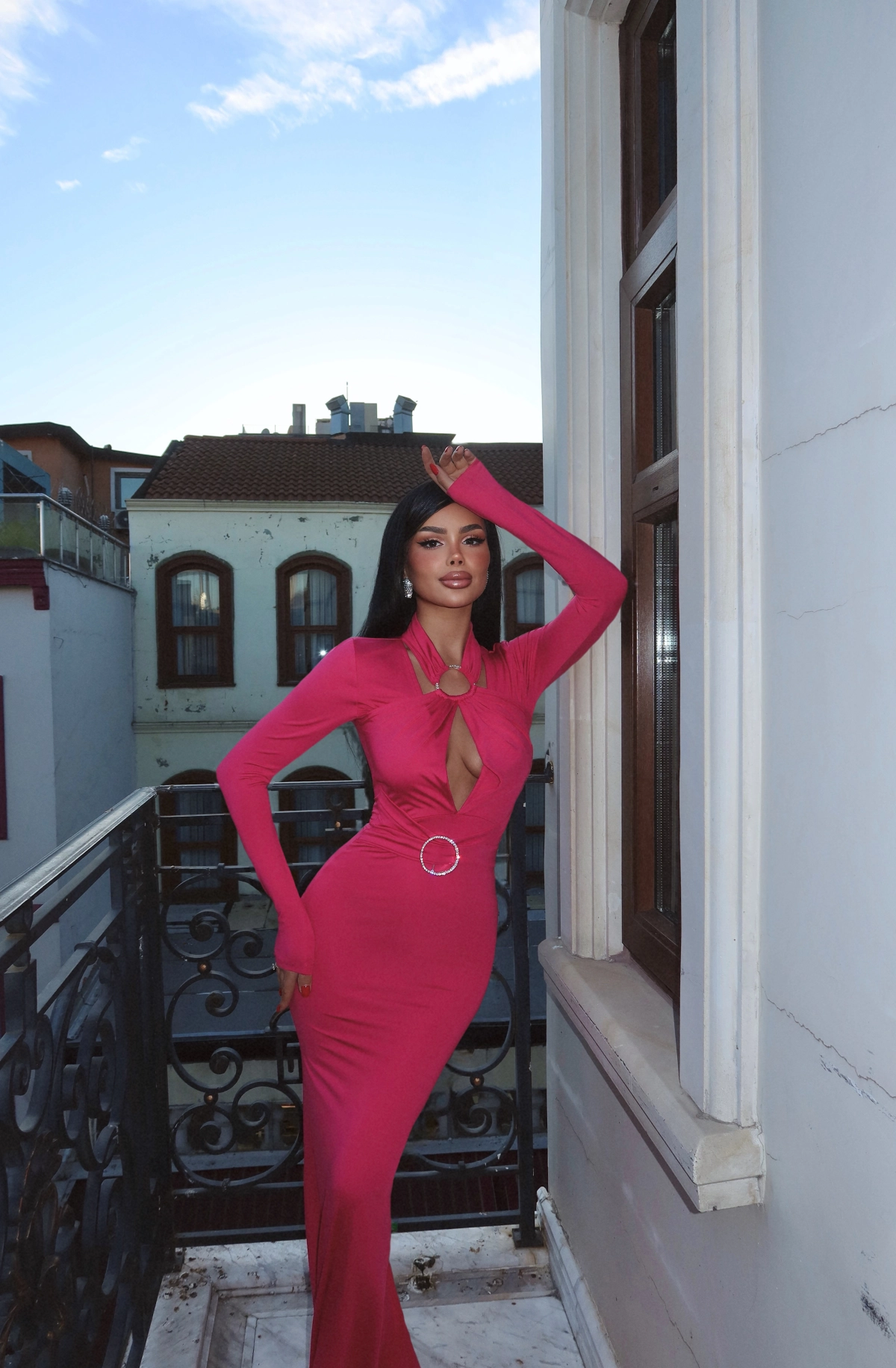 Window Detail Long Dress – Brand: EYYO ATELIER – Women & Kids, Baby Clothes Wholesale – TheBS Women