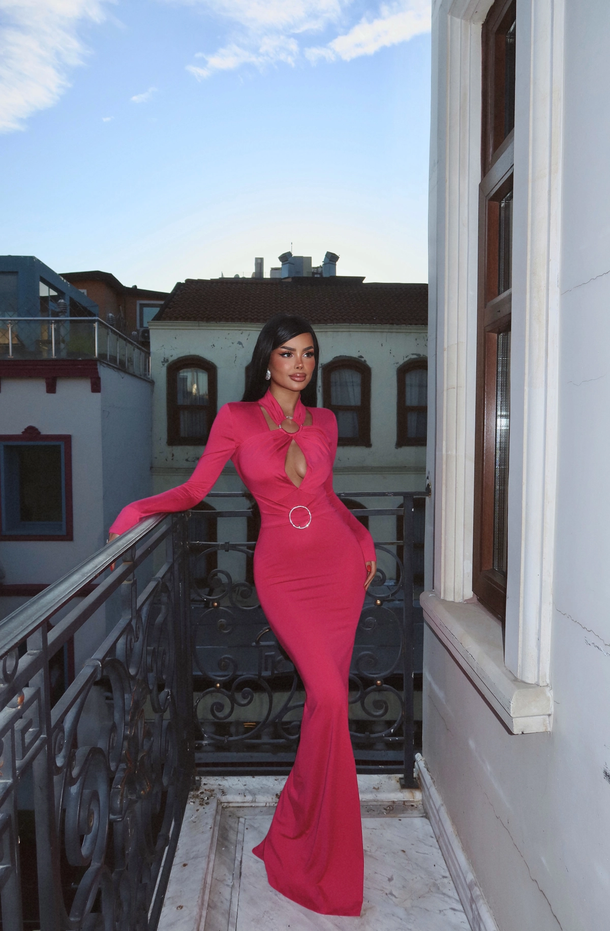 Window Detail Long Dress – Brand: EYYO ATELIER – Women & Kids, Baby Clothes Wholesale – TheBS Women