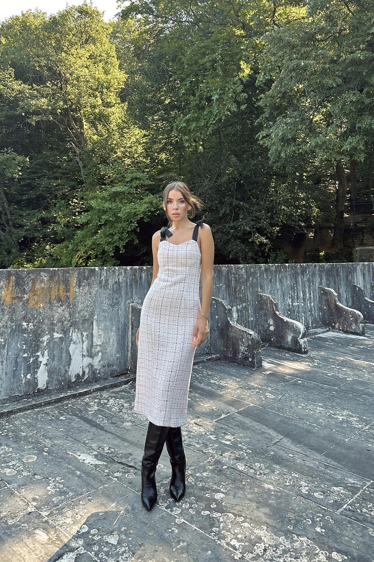 Ribbon Dress - Powder - Brand: Elisa - Women & Kids, Baby Clothes Wholesale - TheBS Women