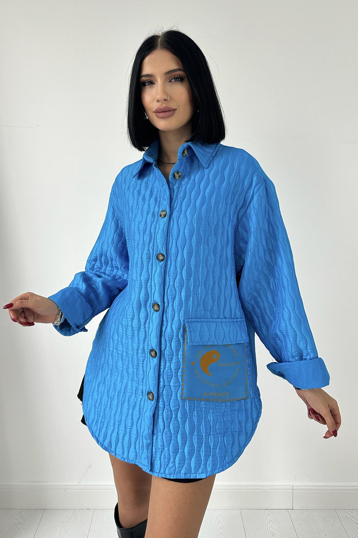 Quilted Shirt With Pockets - Brand: Elisa - Women & Kids, Baby Clothes Wholesale - TheBS Women